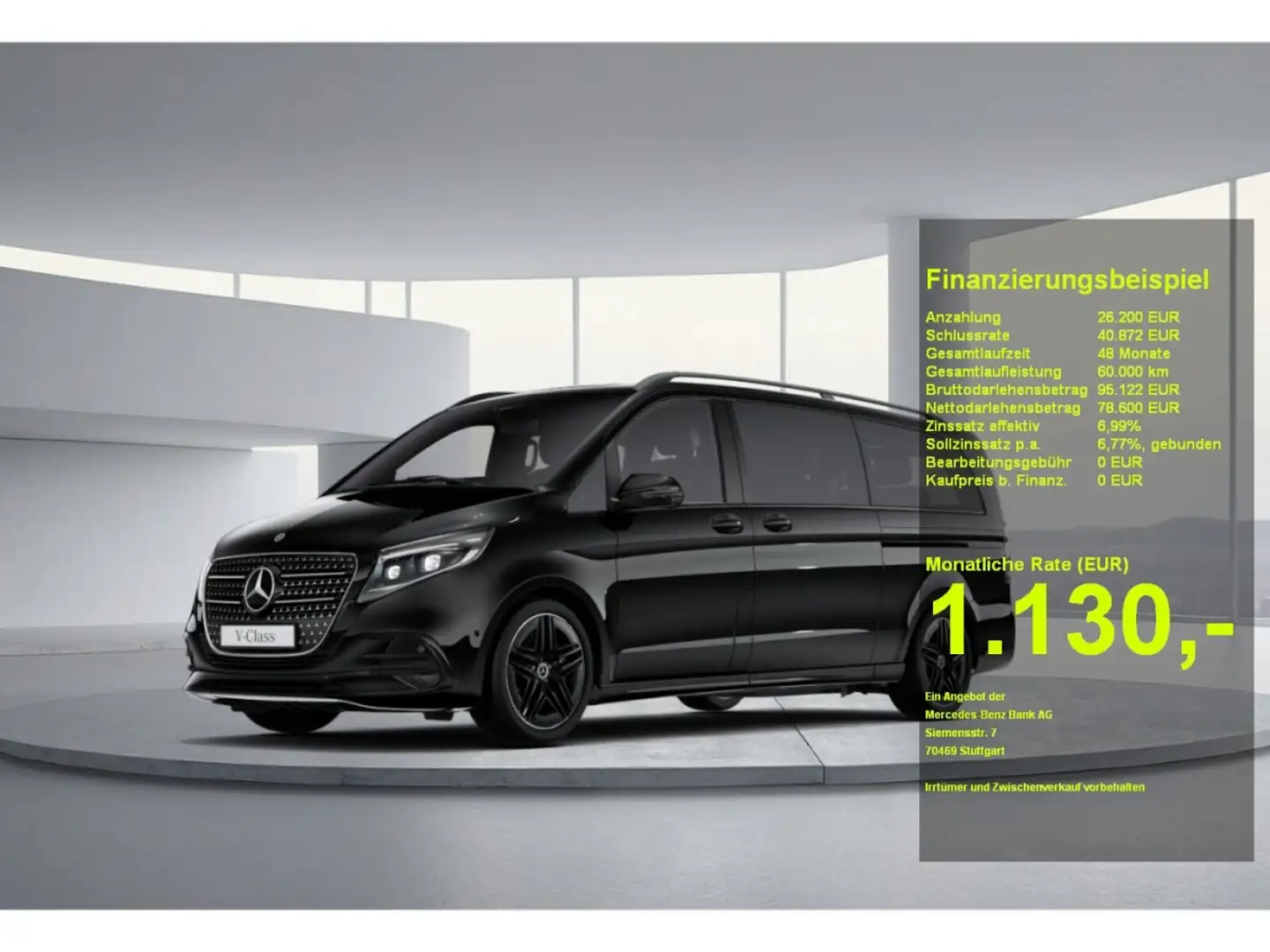 Mercedes-Benz V 300 d 4MATIC EXCLUSIVE Extralang AMG+Luxussitz Schwarz - 1