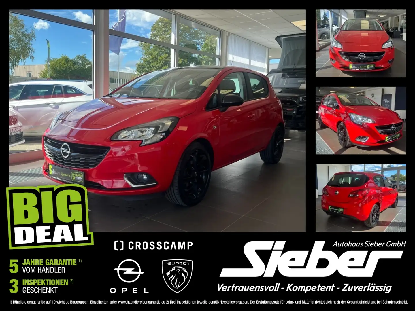 Opel Corsa E 1.4 Turbo Color Edition Tempomat*Sitzhzg Rot - 1