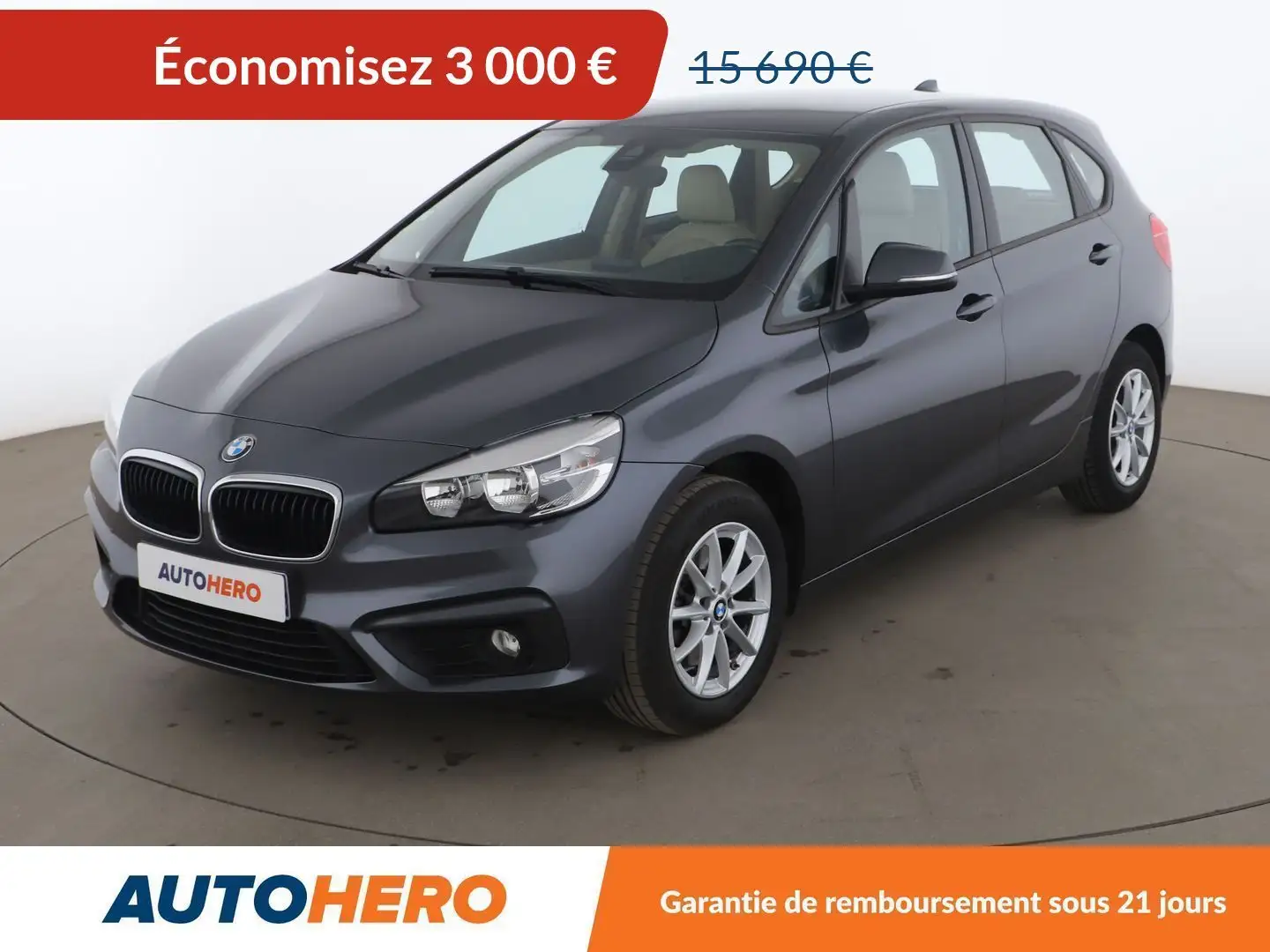 BMW 220 Active Tourer 220d Lounge Gris - 1