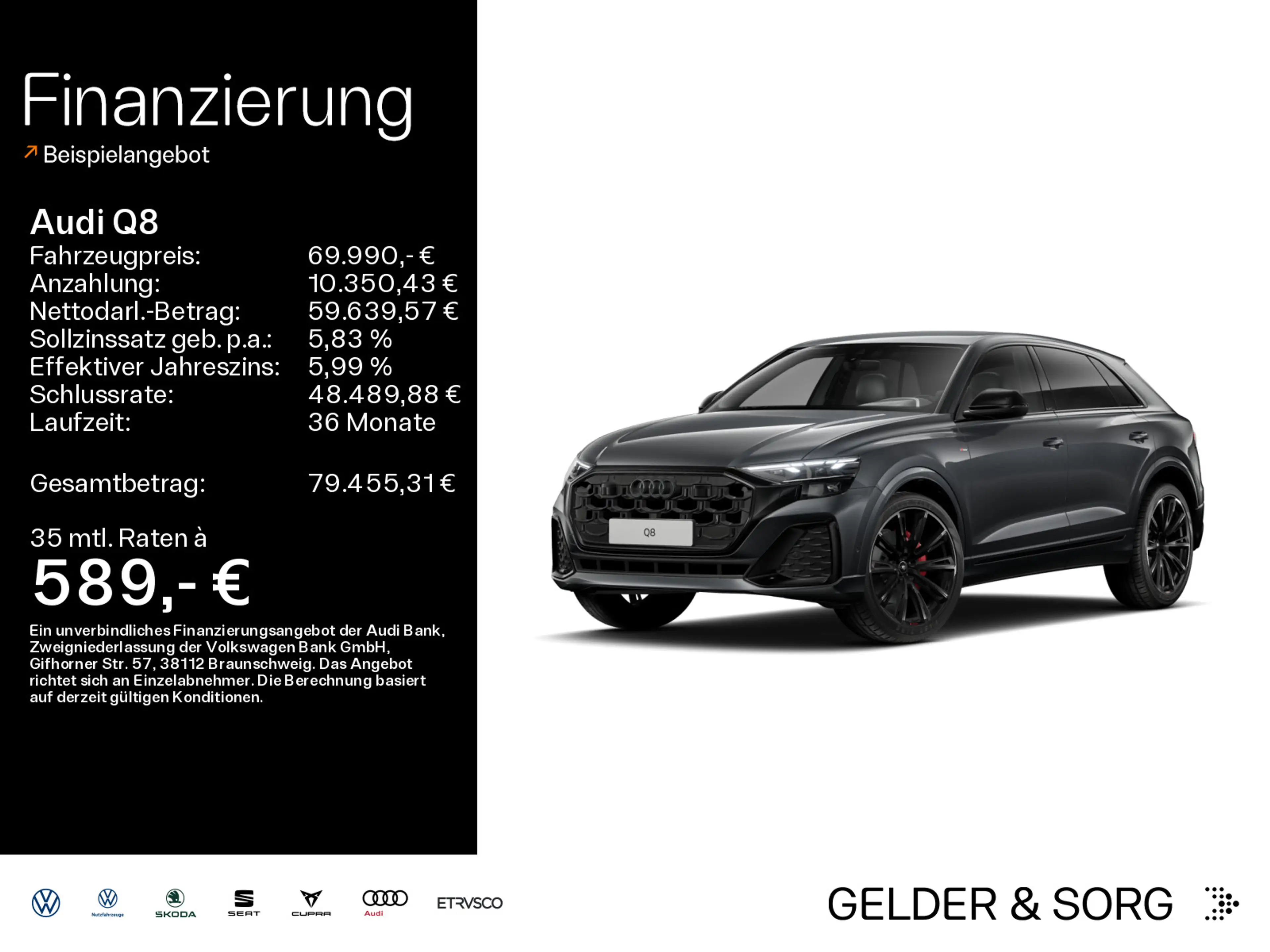 Audi Q8 SUV 50 TDI qu. S line Stand*Air*B&O*AHK*RFK