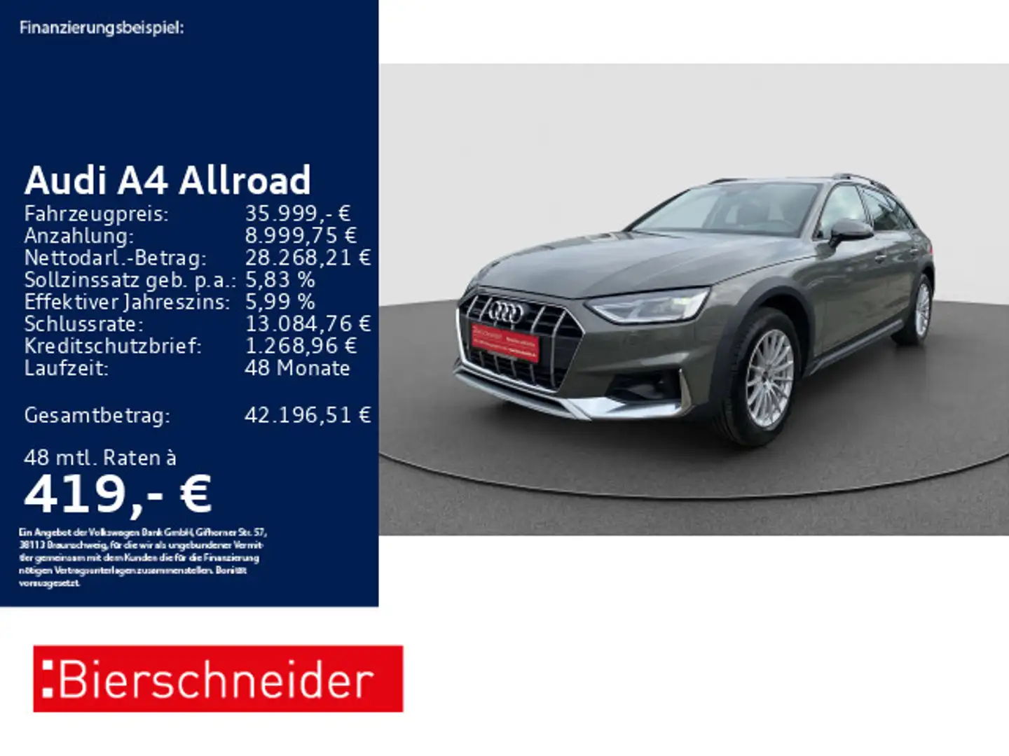 Audi A4 allroad A4 allroad 40 TDI qu. AHK SPORTSITZE CAM Grey - 1