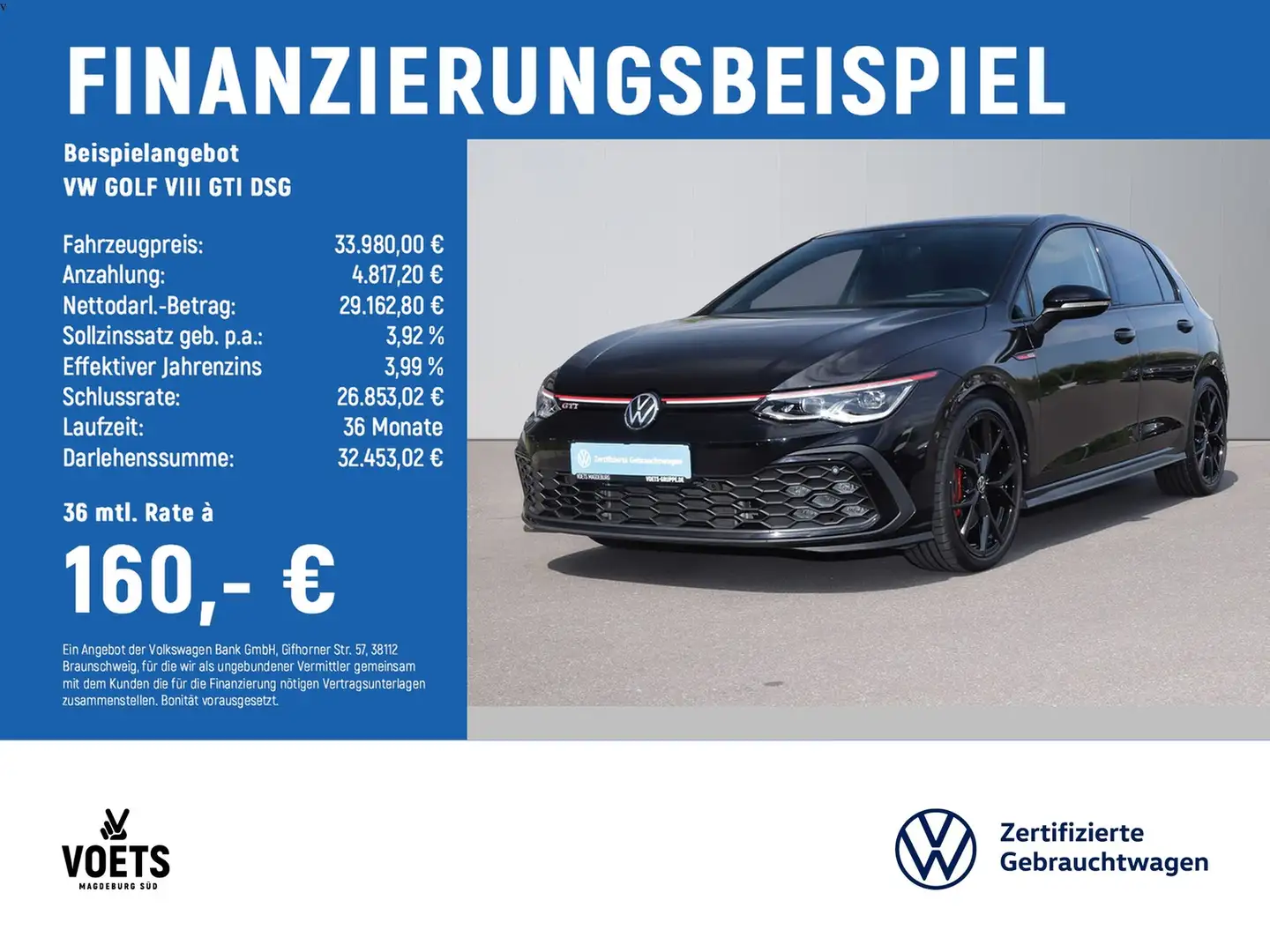 Volkswagen Golf VIII GTI DSG IQ-LIGHT+PANO+KAMERA+HEAD-UP Noir - 2