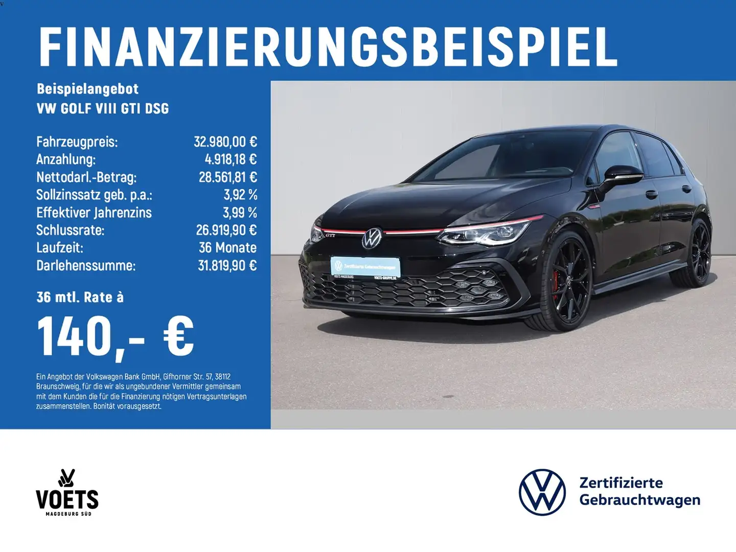 Volkswagen Golf VIII GTI DSG IQ-LIGHT+PANO+KAMERA+HEAD-UP Schwarz - 2