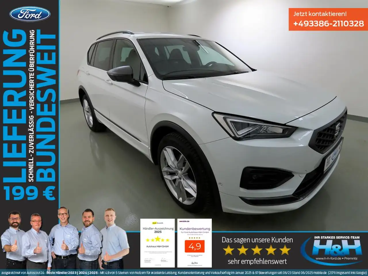SEAT Tarraco 2.0 TDI Aut FR AHK+ParklenkAss+360°Kam