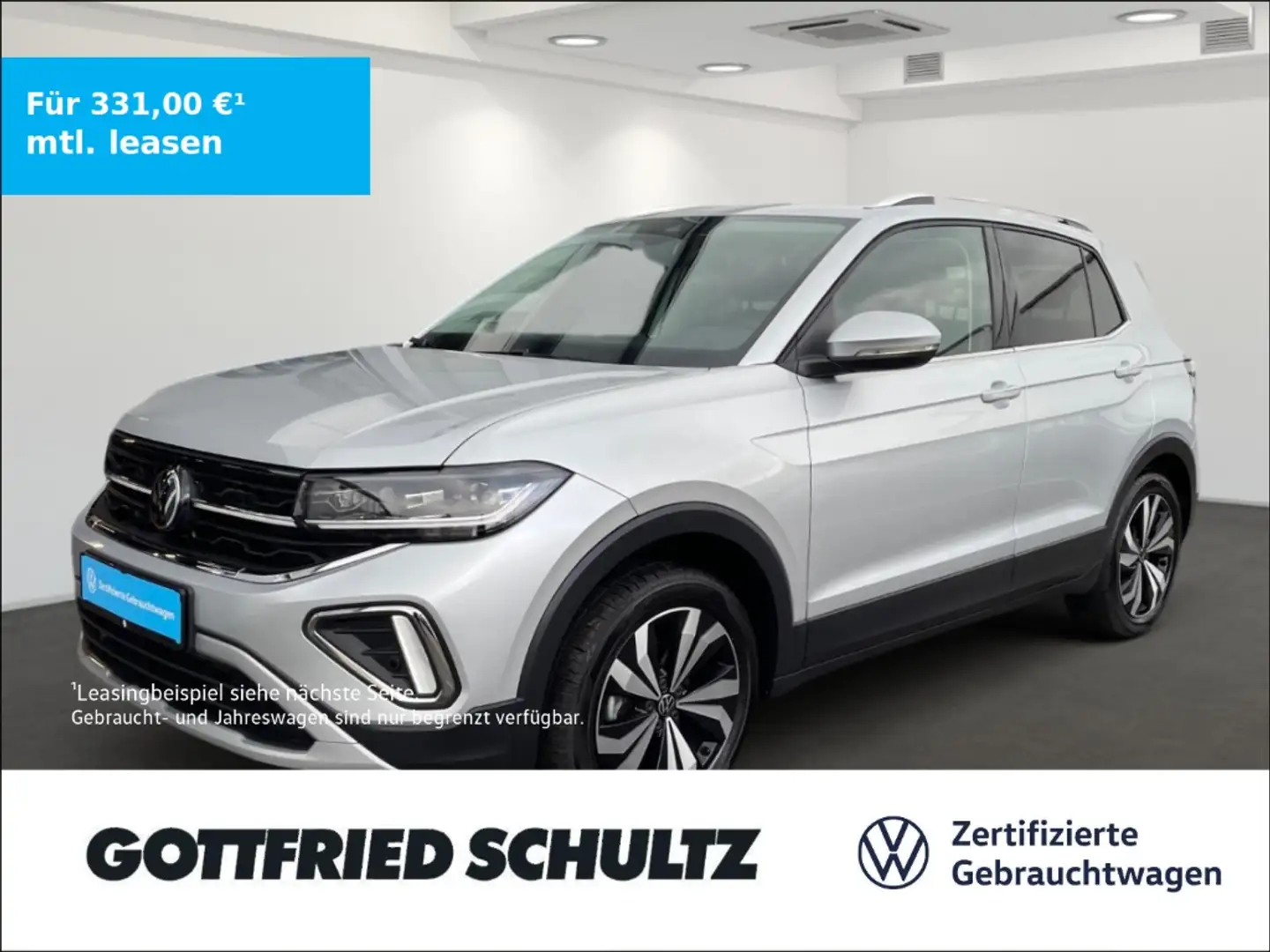 Volkswagen T-Cross 1.0 TSI Style Matrix LED DSG NAVI PDC Silber - 1