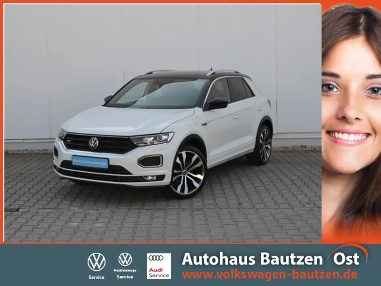 Volkswagen T-Roc Sport 2.0 TDI DSG R-Line AHK/19-ZOLL/LED/NAVI+VZE Weiß - 1