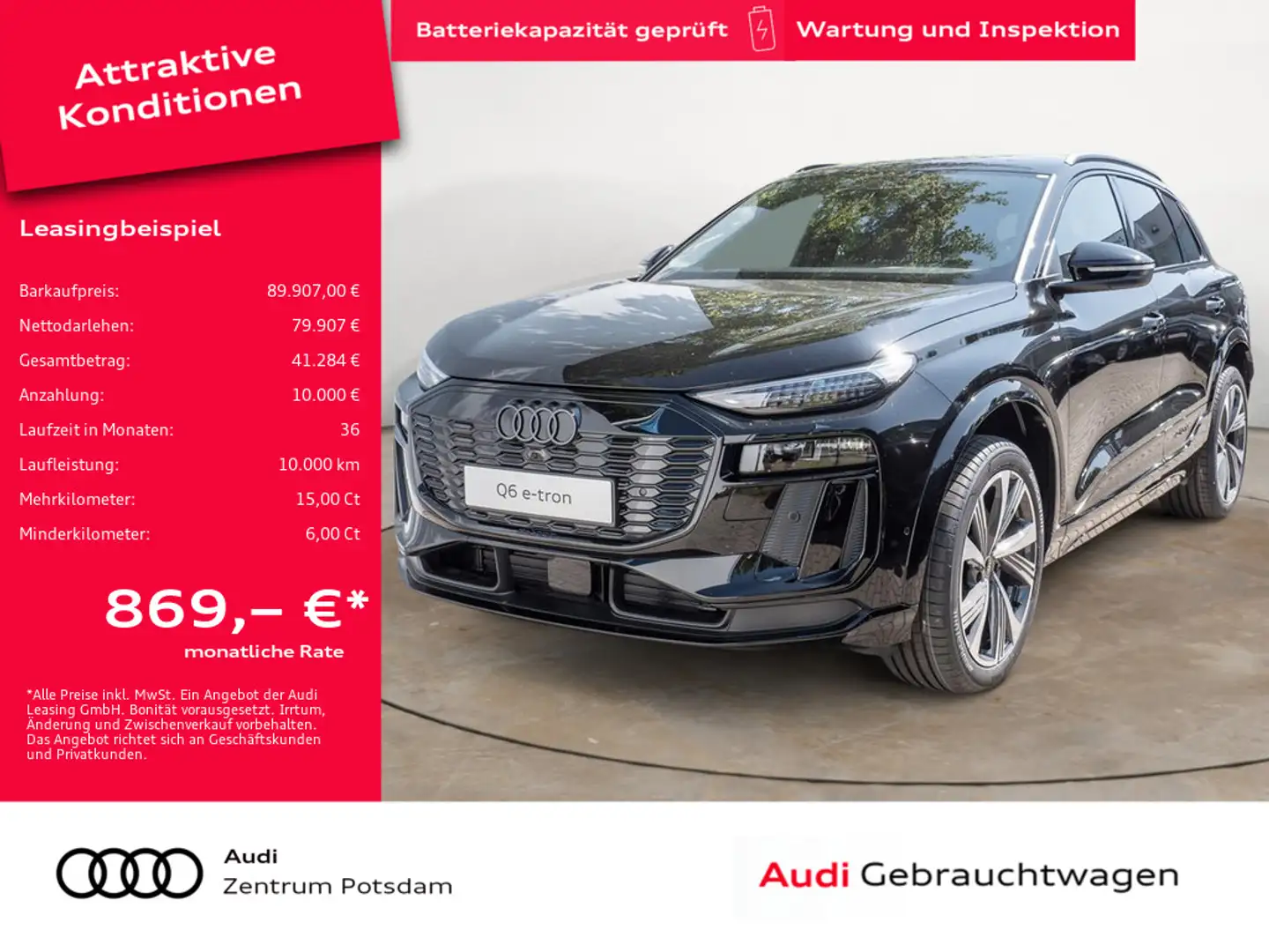 Audi Q6 SUV e-tron quattro 285 kW AHK HUD B&O PANO Noir - 1