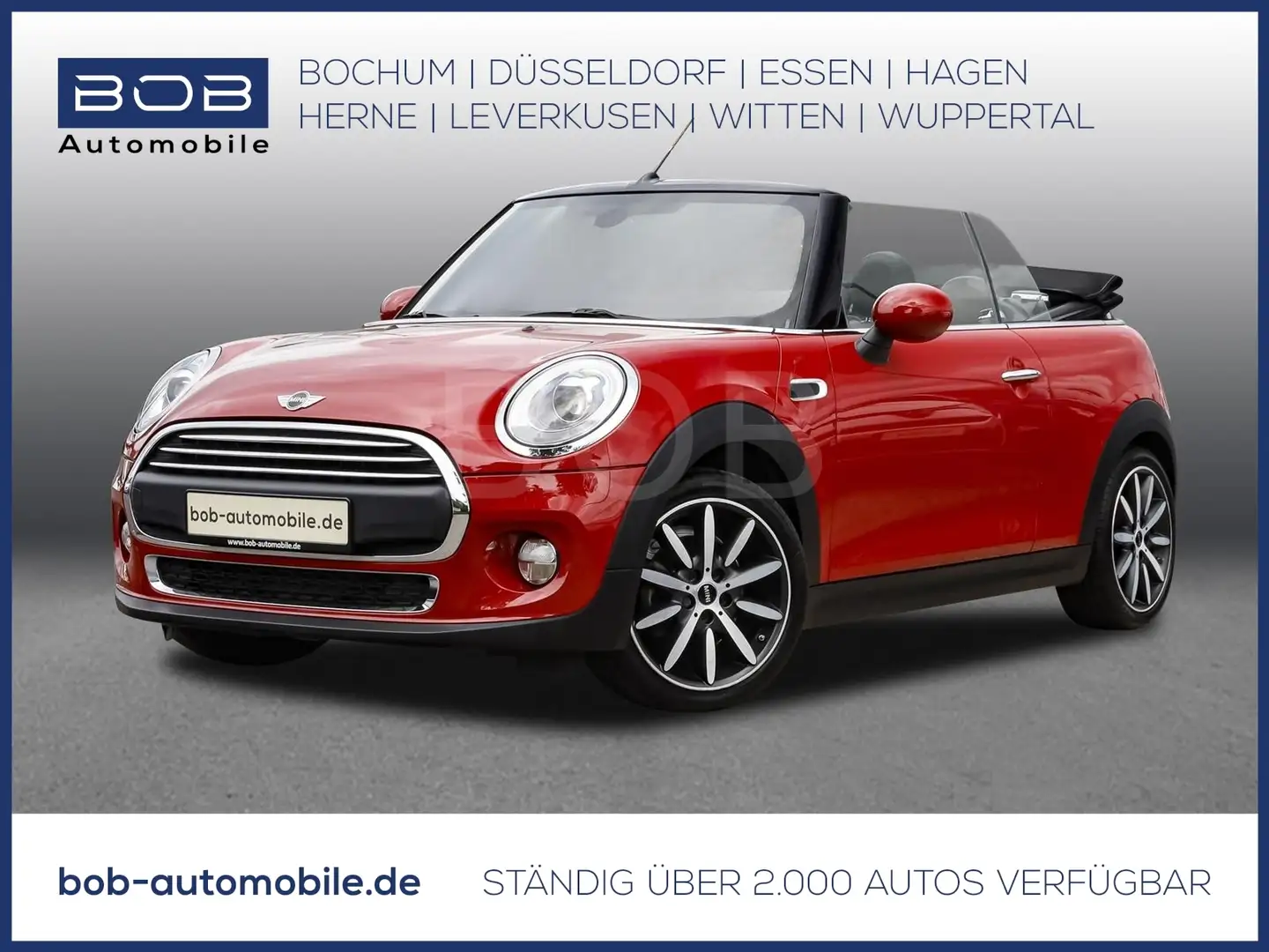 MINI One Cabrio LEDER NAVI SHZ LM BT Rood - 1