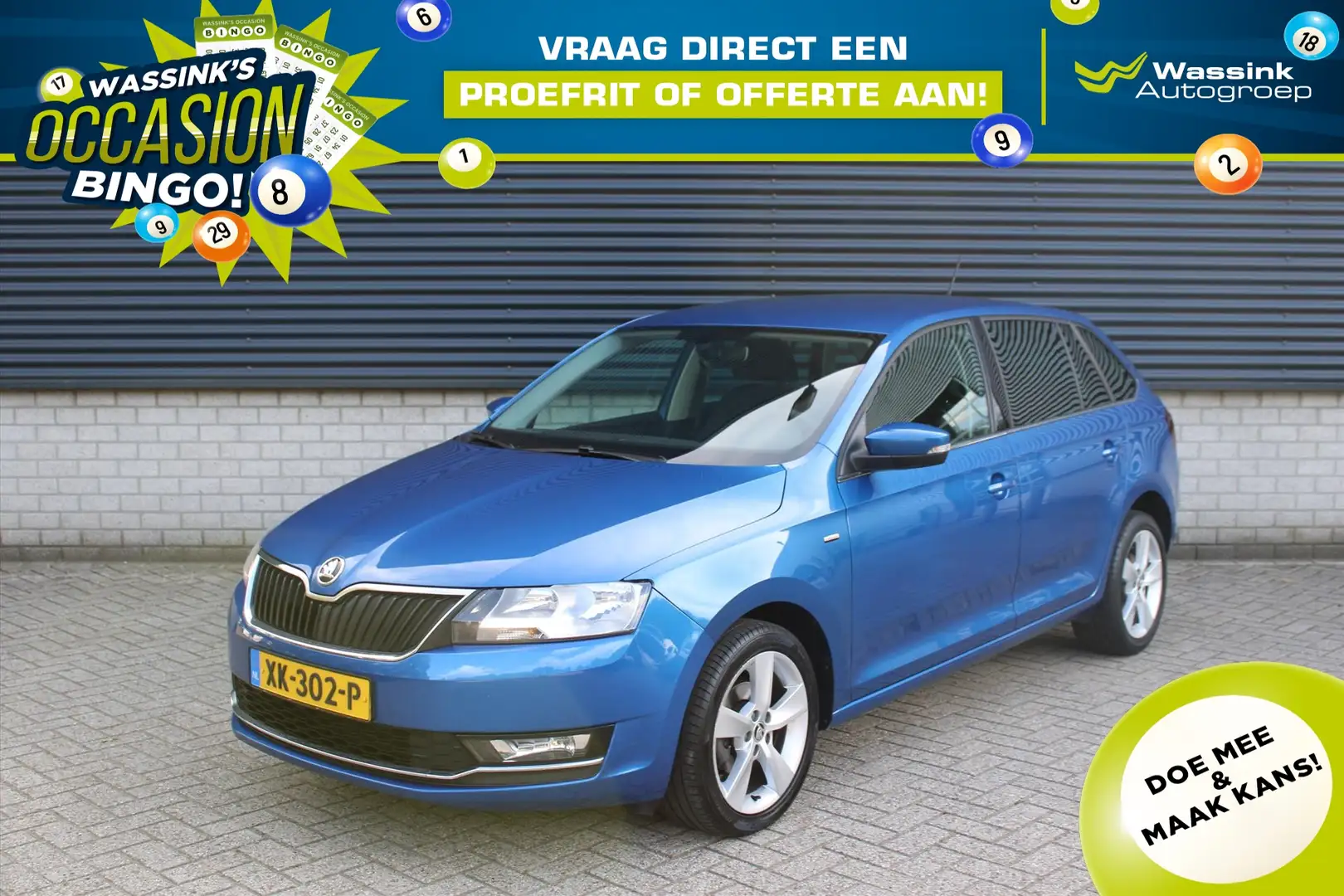 Skoda Rapid/Spaceback Clever 95pk I Climate Control I Navigatie I Cruise Blu/Azzurro - 1