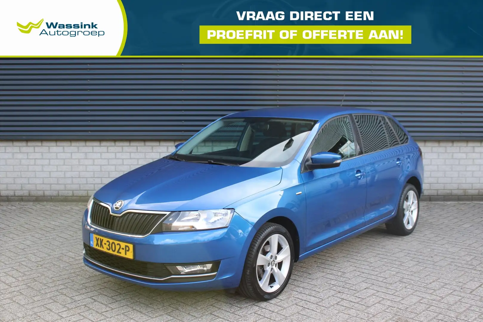 Skoda Rapid/Spaceback Clever 95pk I Climate Control I Navigatie I Cruise Blauw - 1