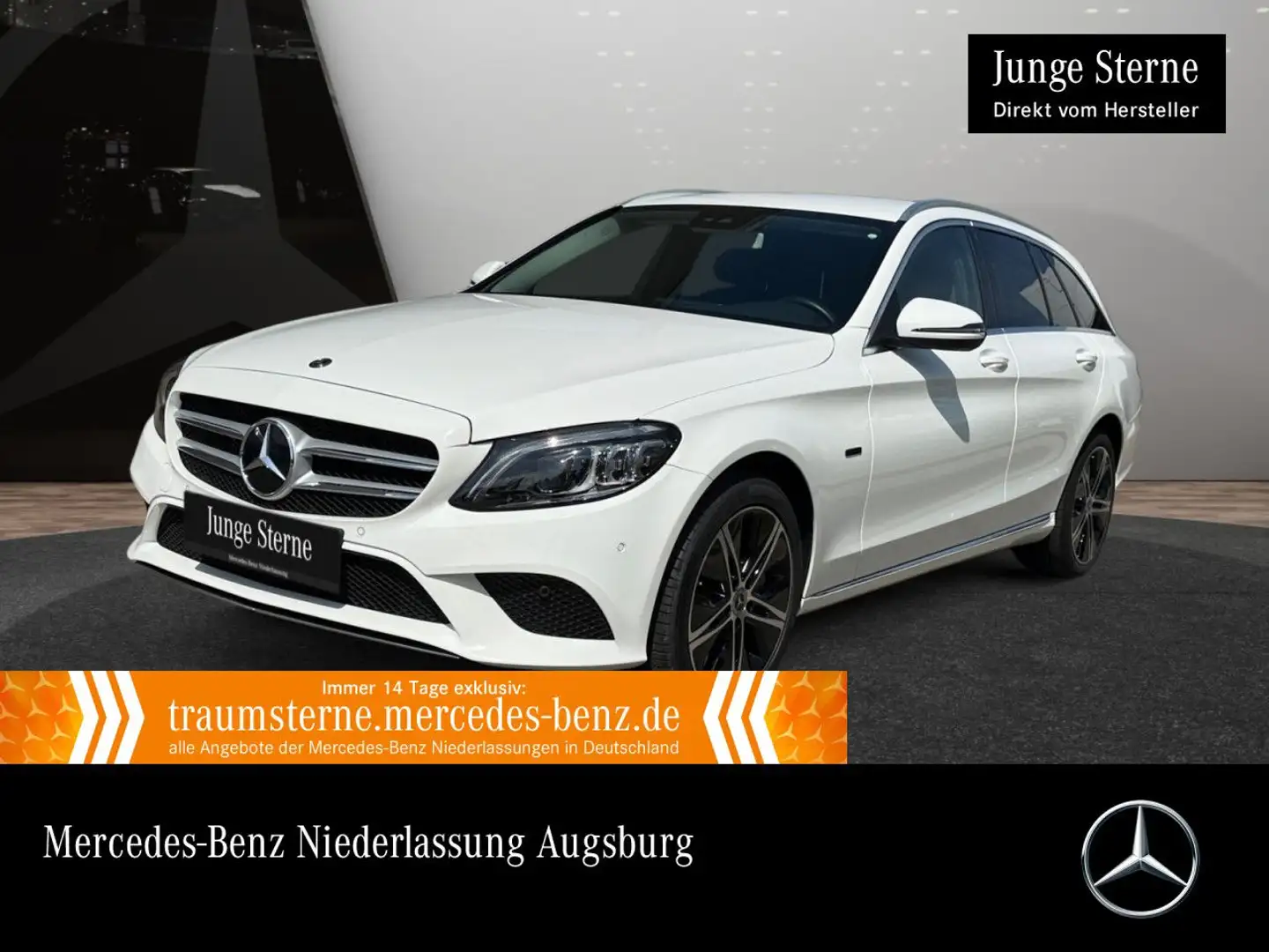 Mercedes-Benz C 300 e T AVANTG+MULTIBEAM+SPUR+TOTW+KEYLESS+9G Blanc - 1