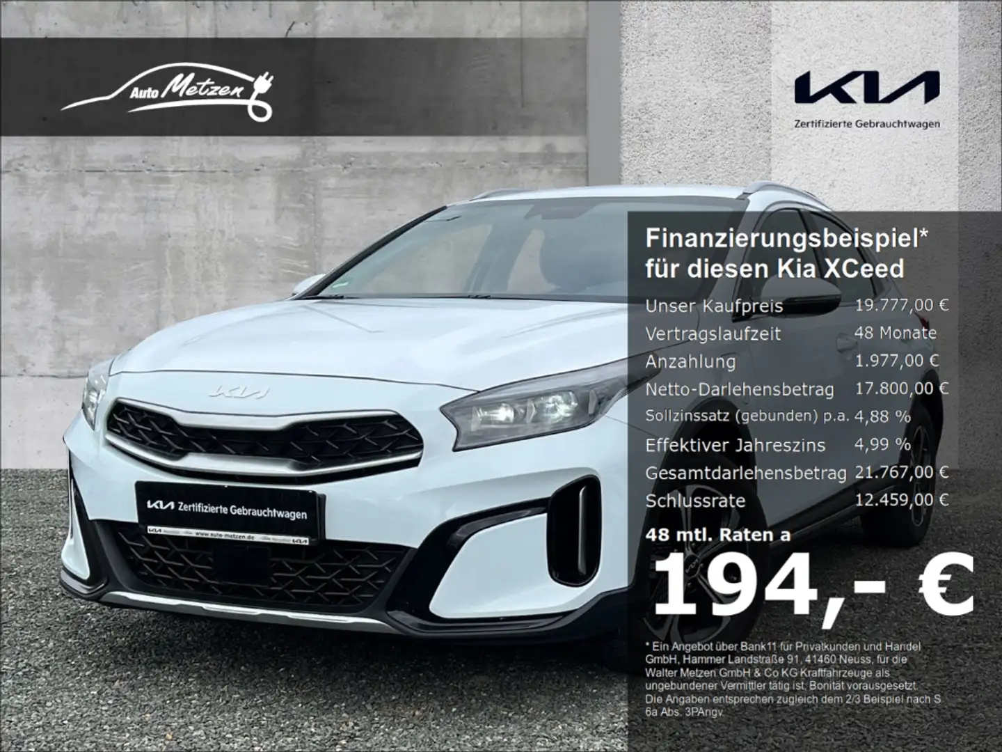 Kia XCeed PHEV Vision Navi Kamera LED ACC Apple CarPlay Andr Weiß - 1