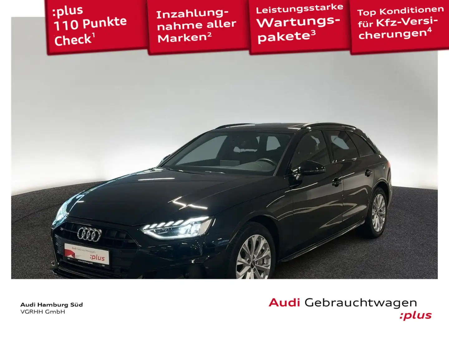 Audi A4 40 TFSI advanced S tronic PANO NAVI KAM Schwarz - 1