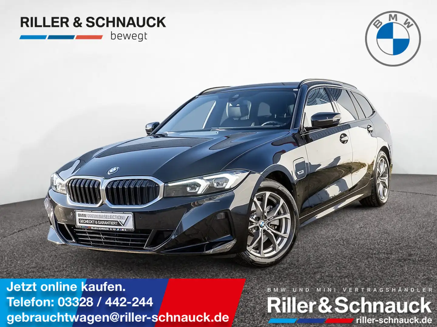 BMW 330 e Touring LED+NAVI+KAMERA+KLIMAAUT+SHZ+PDC Schwarz - 1