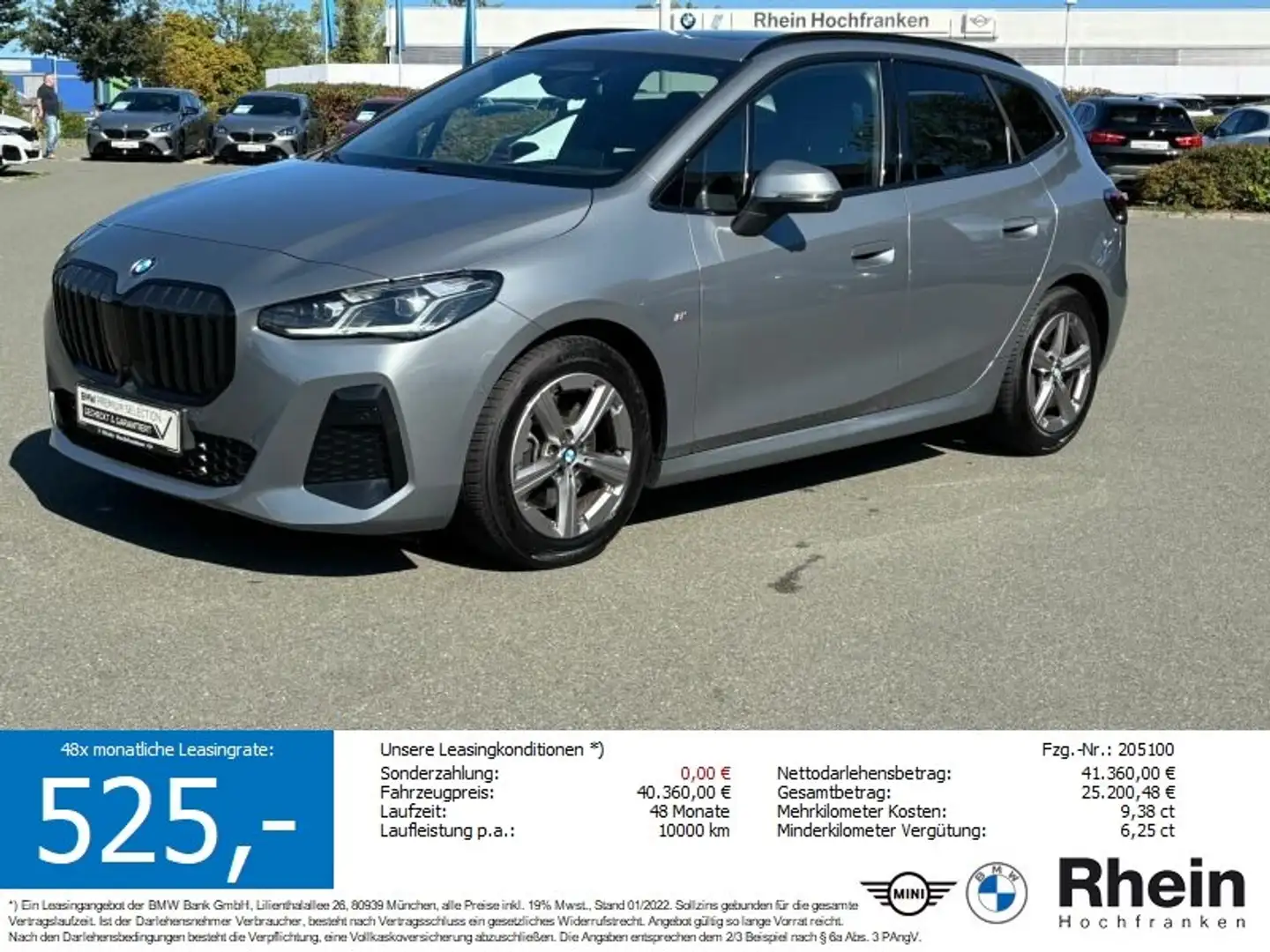 BMW 223 i xDrive Active Tourer M Sport 1000 € AKTION Grau - 1