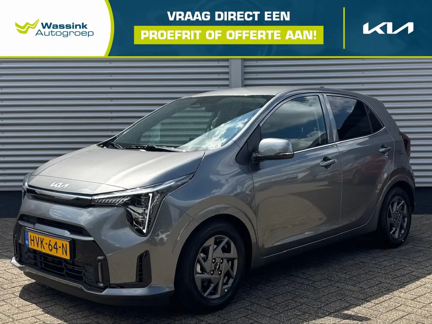 Kia Picanto 1.0 DPi 63pk 4-zits AMT DynamicPlusLine | Navigati Grijs - 1