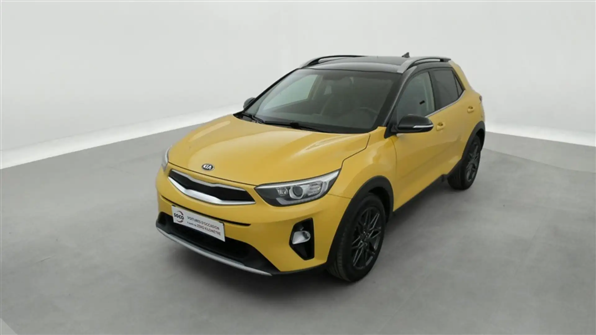 Kia Stonic 1.0 T-GDi 120cv Black Edition NAVI / CUIR PARTIEL  Geel - 1