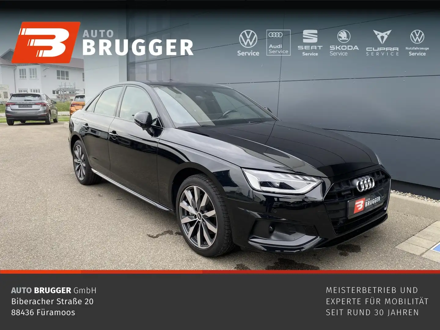 Audi A4 Limo 40 TDI quattro Aut. MMI+ RFK LED CarPlay Noir - 1