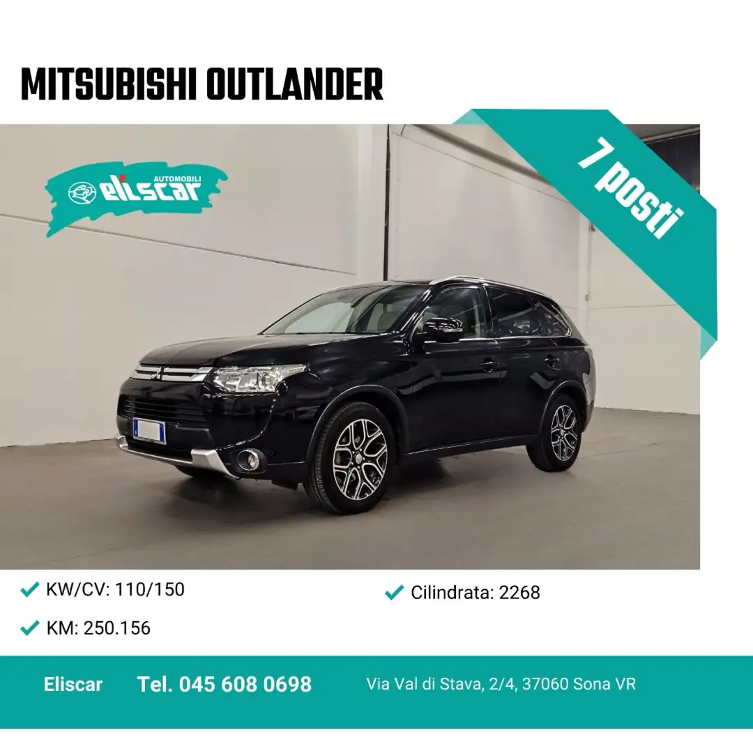 Mitsubishi Outlander 2.2 DI-D 4WD Instyle 7p. Schwarz - 1