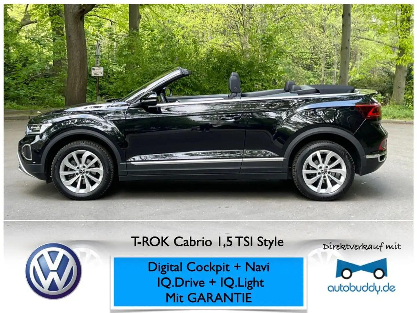 Volkswagen T-Roc Cabrio Style *Dig.Cockp. IQ.Drive+Light" Black - 1