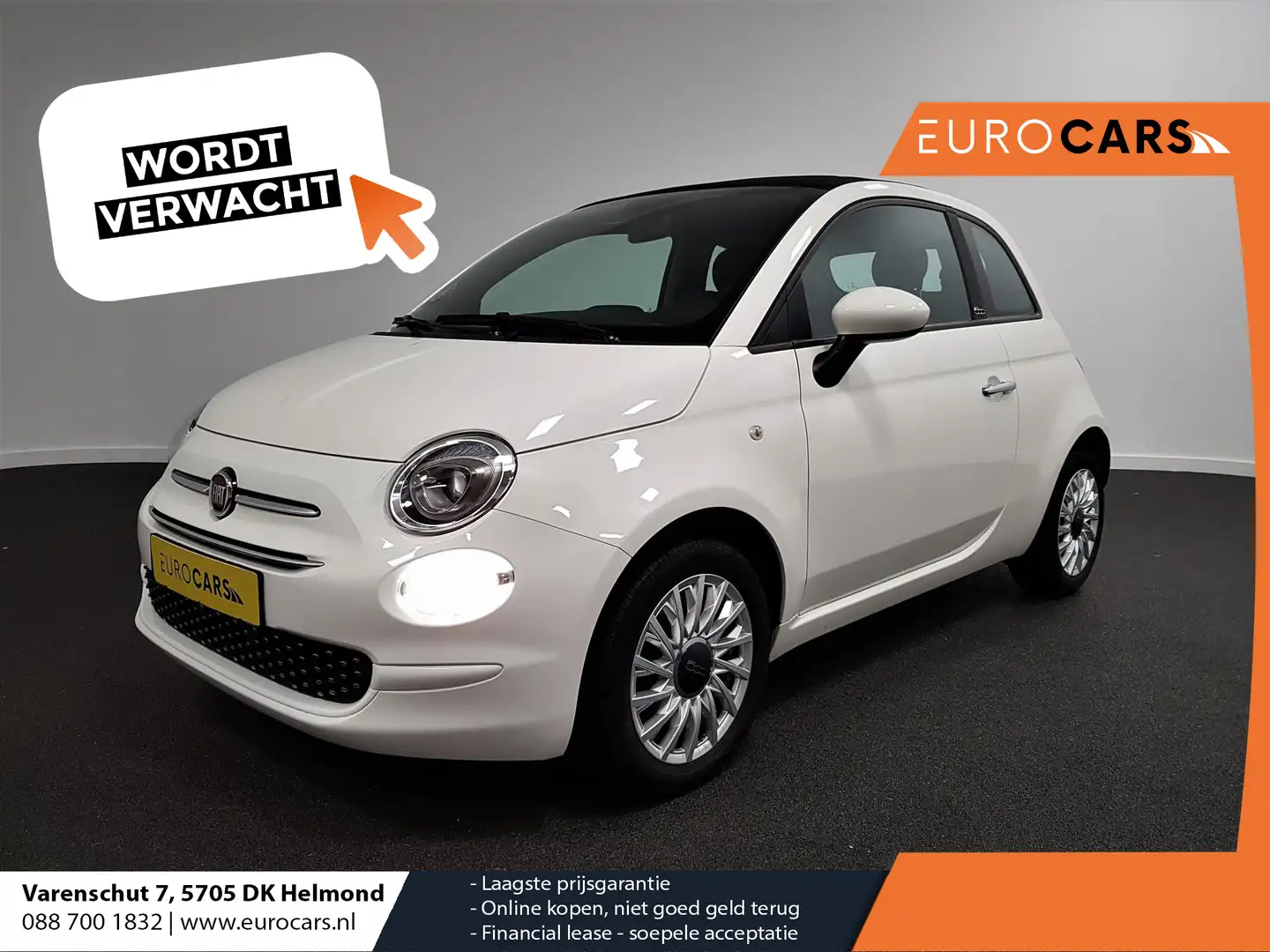 Fiat 500C 1.0 Hybrid Lounge | Navigatie | Climate control | Blanco - 1