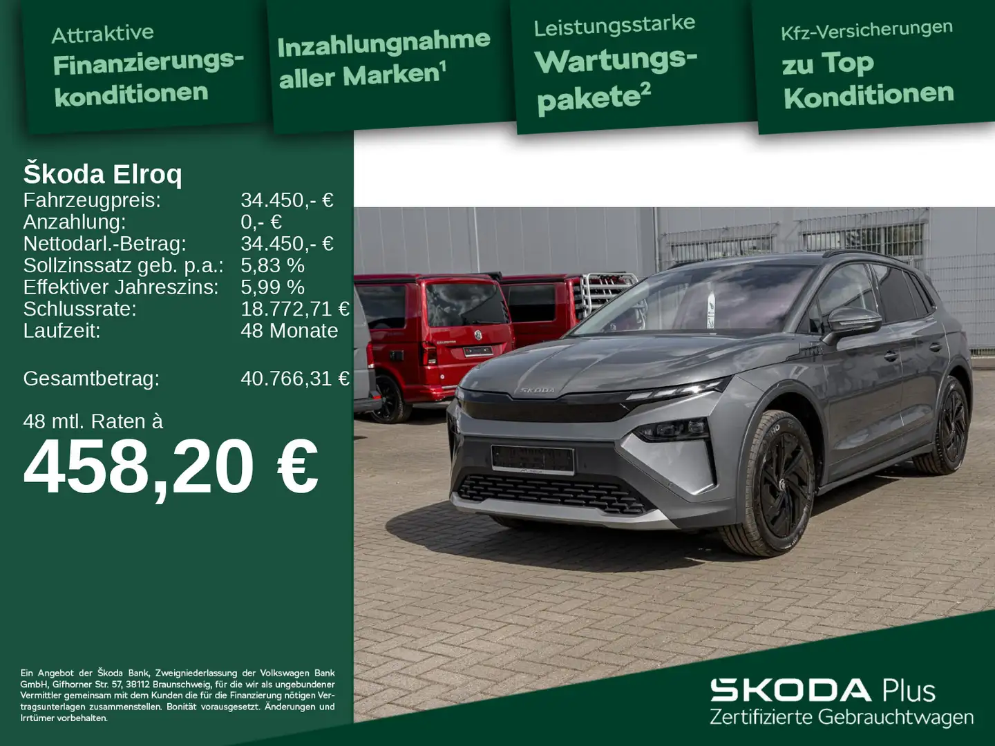 Skoda Elroq 50 Tour Carplay*HUD*AHZV*LED*VC*KLIMA Gris - 1
