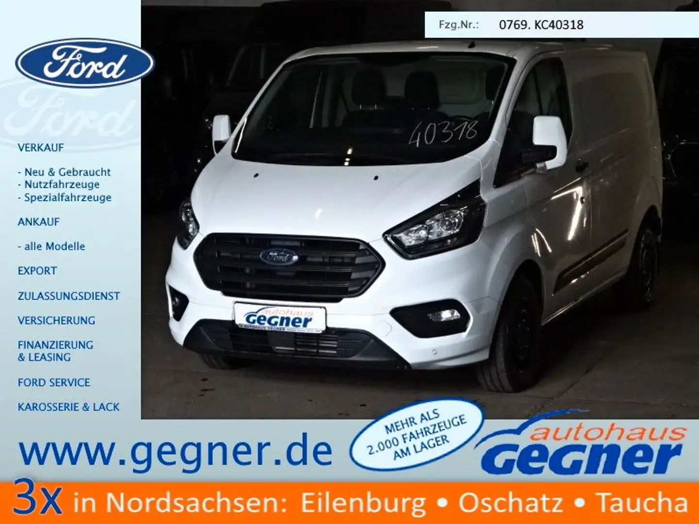 Ford Transit Custom Kasten 280 L1H1 LKW Trend Klima Weiß - 1