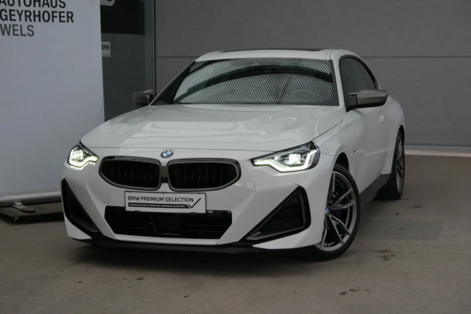 BMW 240 M240i xDrive *M-Sport/Glasdach/Navi/ACC/H&K Sound/Adapt. M-Fahrwerk* Weiß - 2