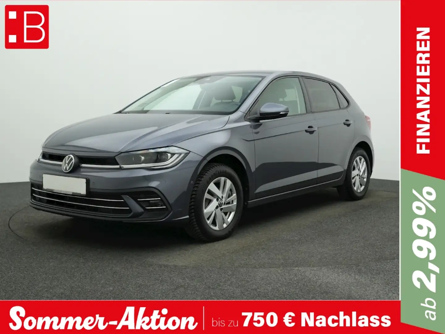 Volkswagen Polo 1.0 TSI Style IQ.LIGHT NAVI KAMERA PARKLENK SHZ Grau - 1