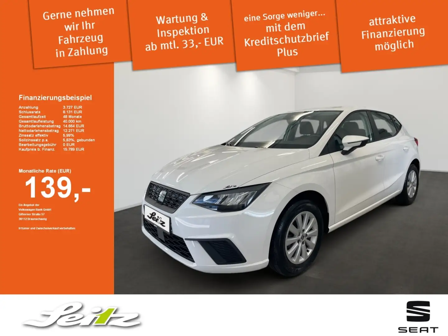 SEAT Ibiza 1.0 TSI Style *VIRT.-COCKPIT*PDC*SITZH* Blanc - 1