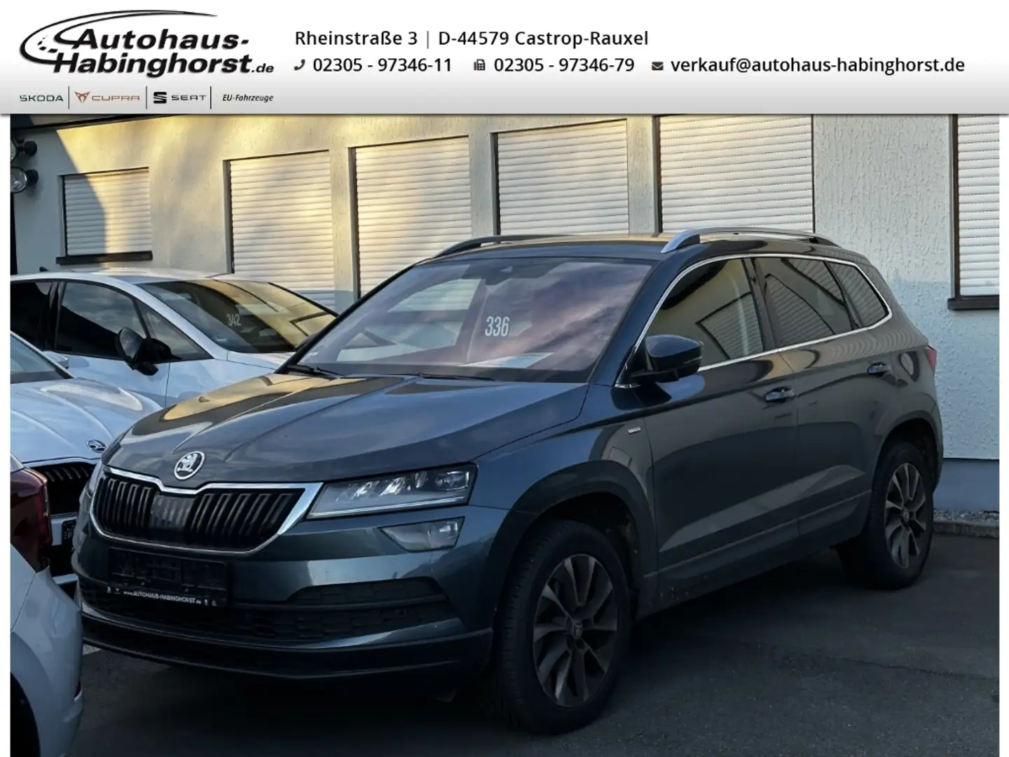 Skoda Karoq 1.5 TSI DSG Clever Navi AHK ACC PDC 17Alu Grau - 1