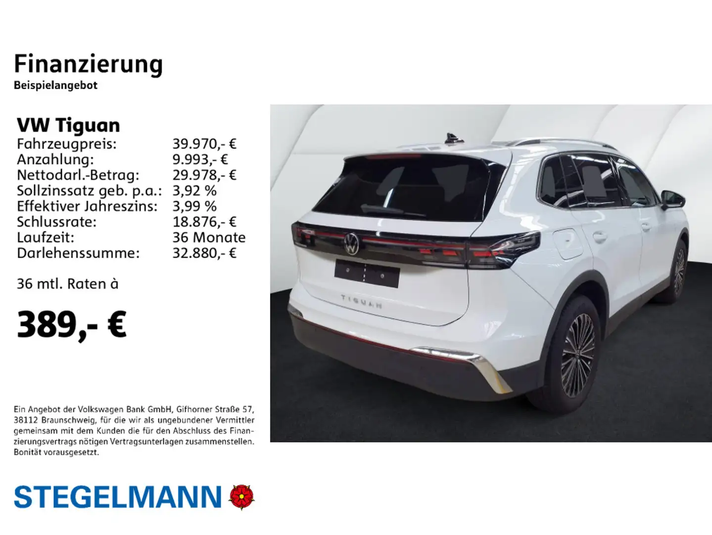 Volkswagen Tiguan 2.0 TDI DSG Facelift Elegance *AHK*Kamera Weiß - 2