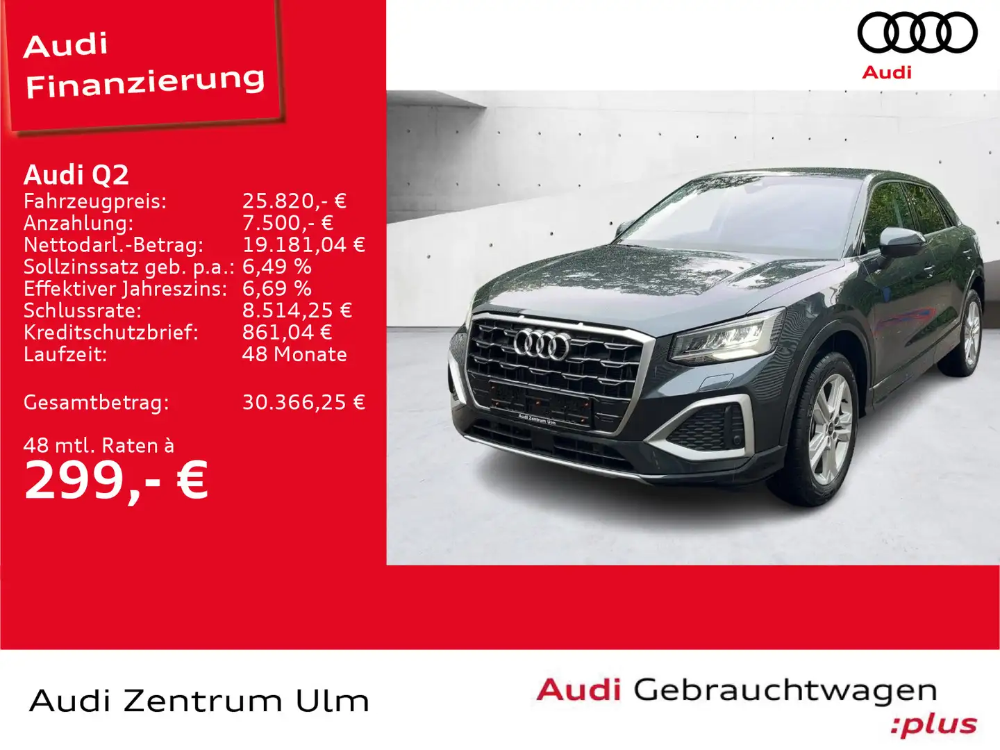 Audi Q2 advanced 30 TFSI AHK NAVI KEYLESS SHZ 5J.GAR Grau - 1