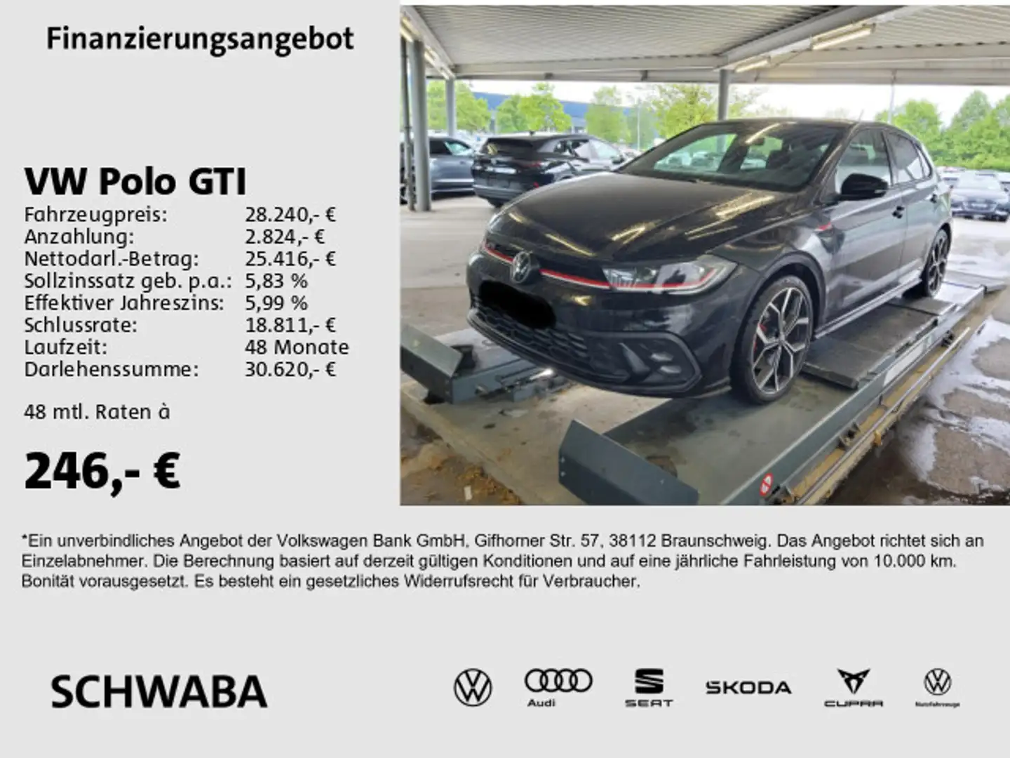 Volkswagen Polo GTI 2.0TSI DSG *ACC*MATRIX*PANO*BEATS*8fach Negro - 1