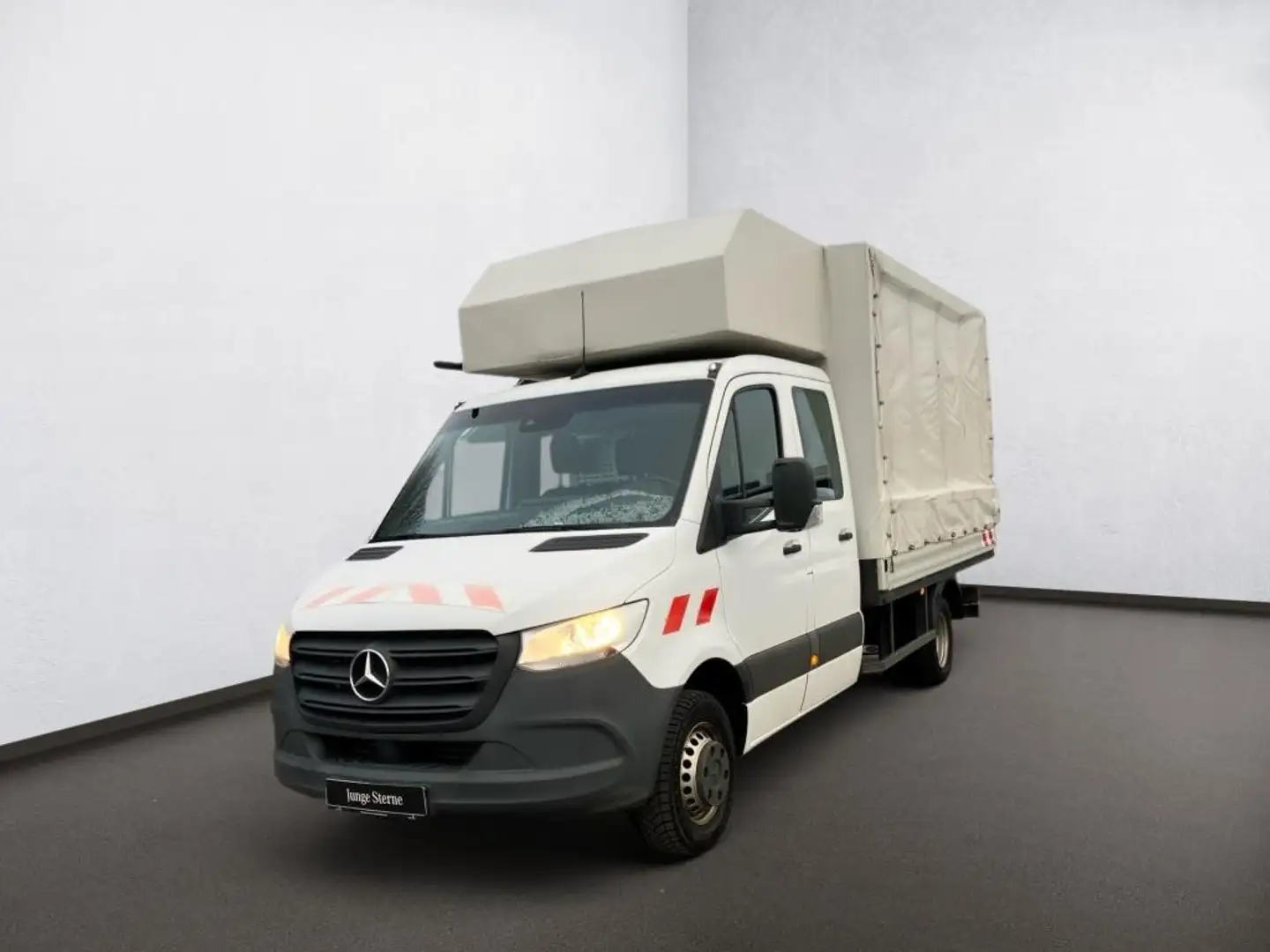 Mercedes-Benz Sprinter 519 DoKa Pritsche+Plane XL  *V6* 3,5AHK Weiß - 2