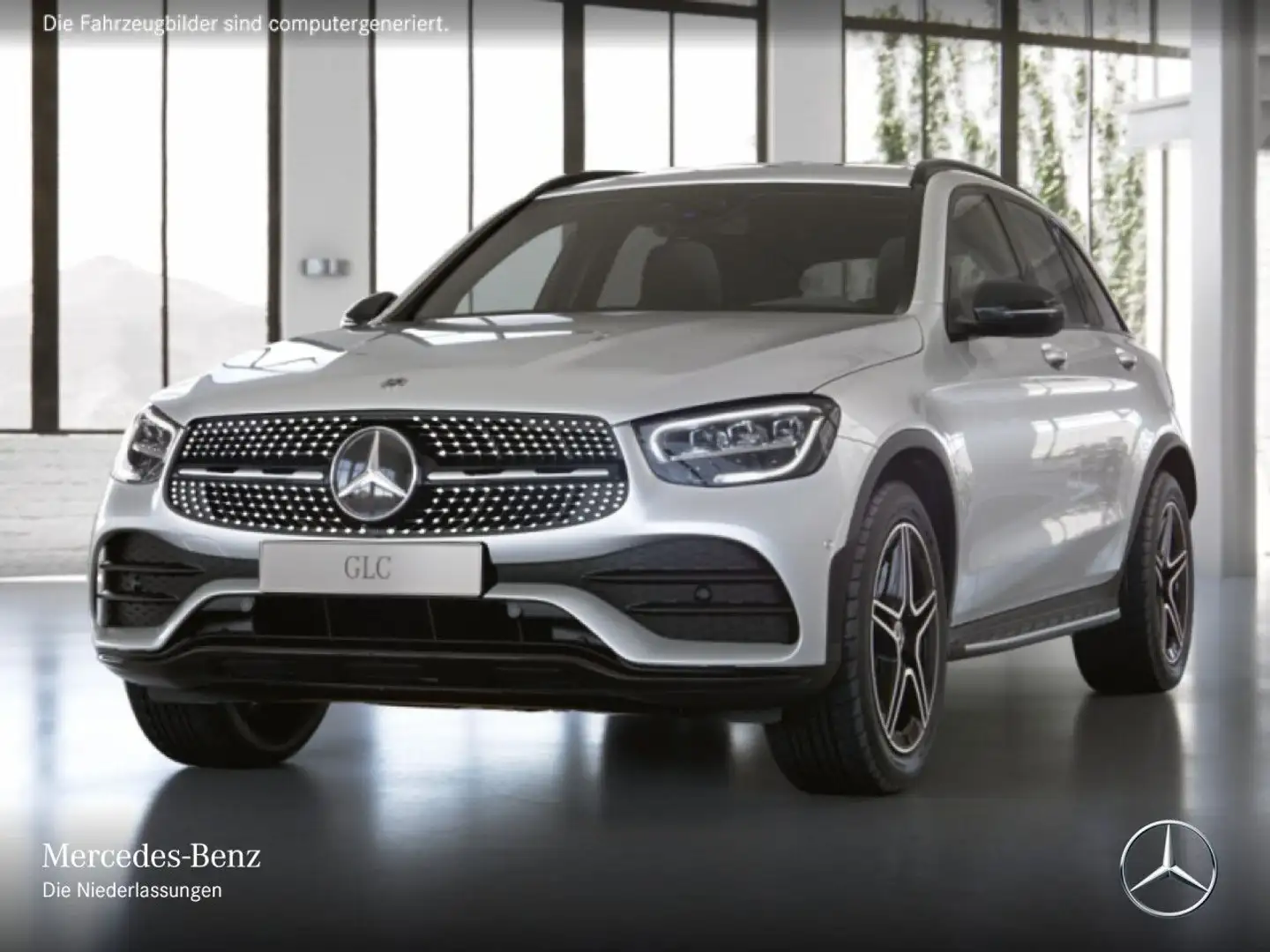 Mercedes-Benz GLC 200 d 4M AMG+NIGHT+LED+KAMERA+SPUR+TOTW+9G Weiß - 2
