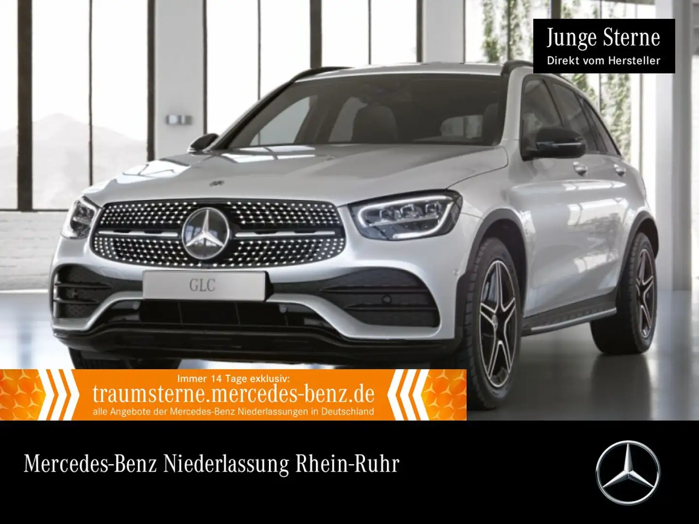 Mercedes-Benz GLC 200 d 4M AMG+NIGHT+LED+KAMERA+SPUR+TOTW+9G Weiß - 1