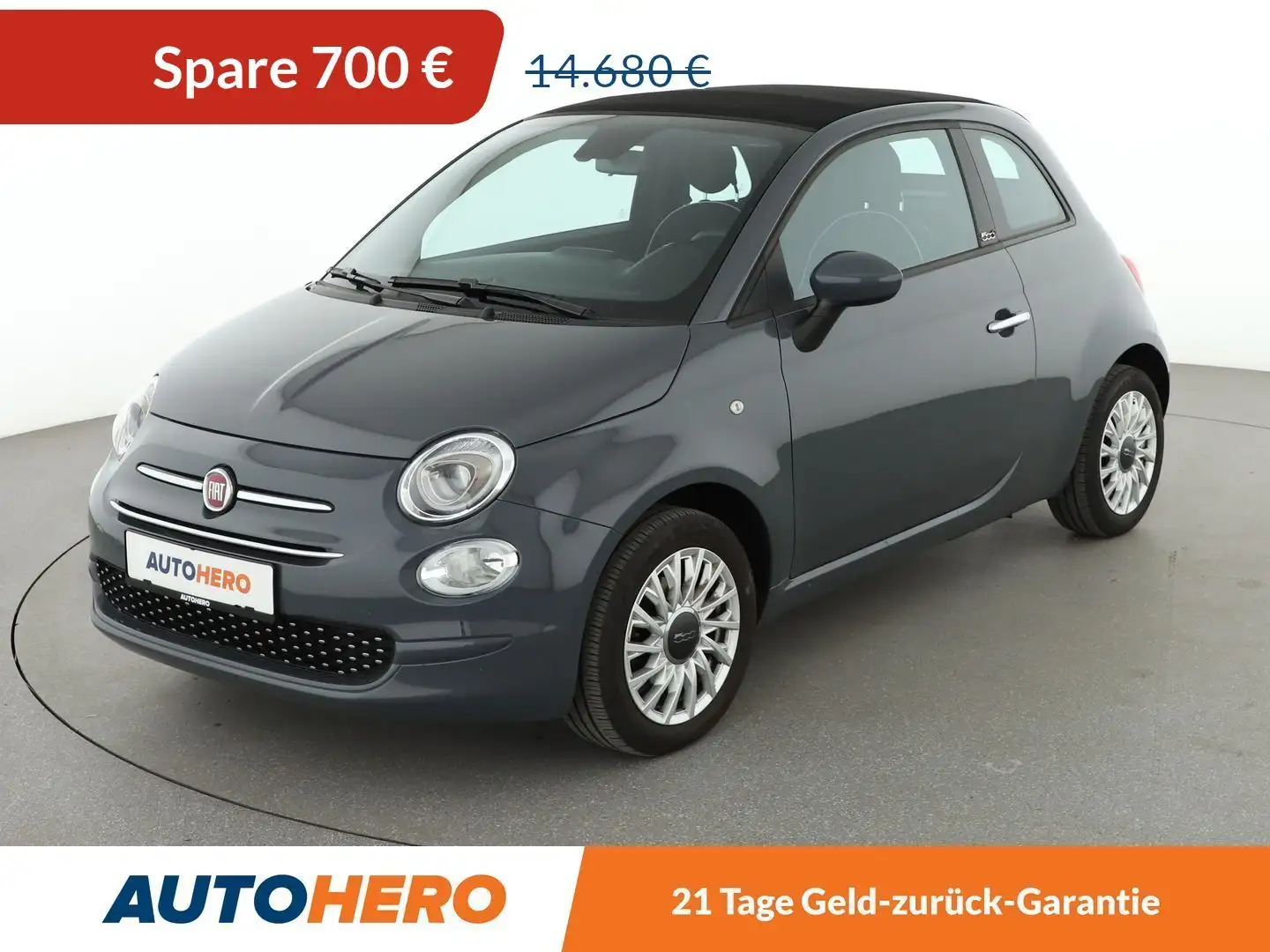 Fiat 500C 1.2 Lounge Aut.*NAVI*KLIMA*GARANTIE* Grau - 1