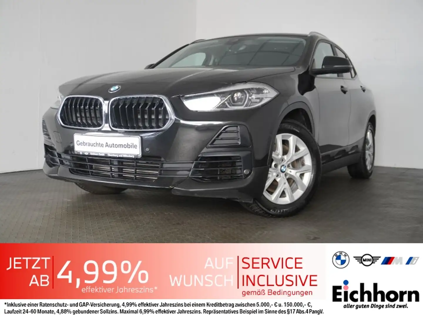 BMW X2 sDrive20i *AHK.NAVI.RFK.PARKASSIST.LED-SW* Schwarz - 1