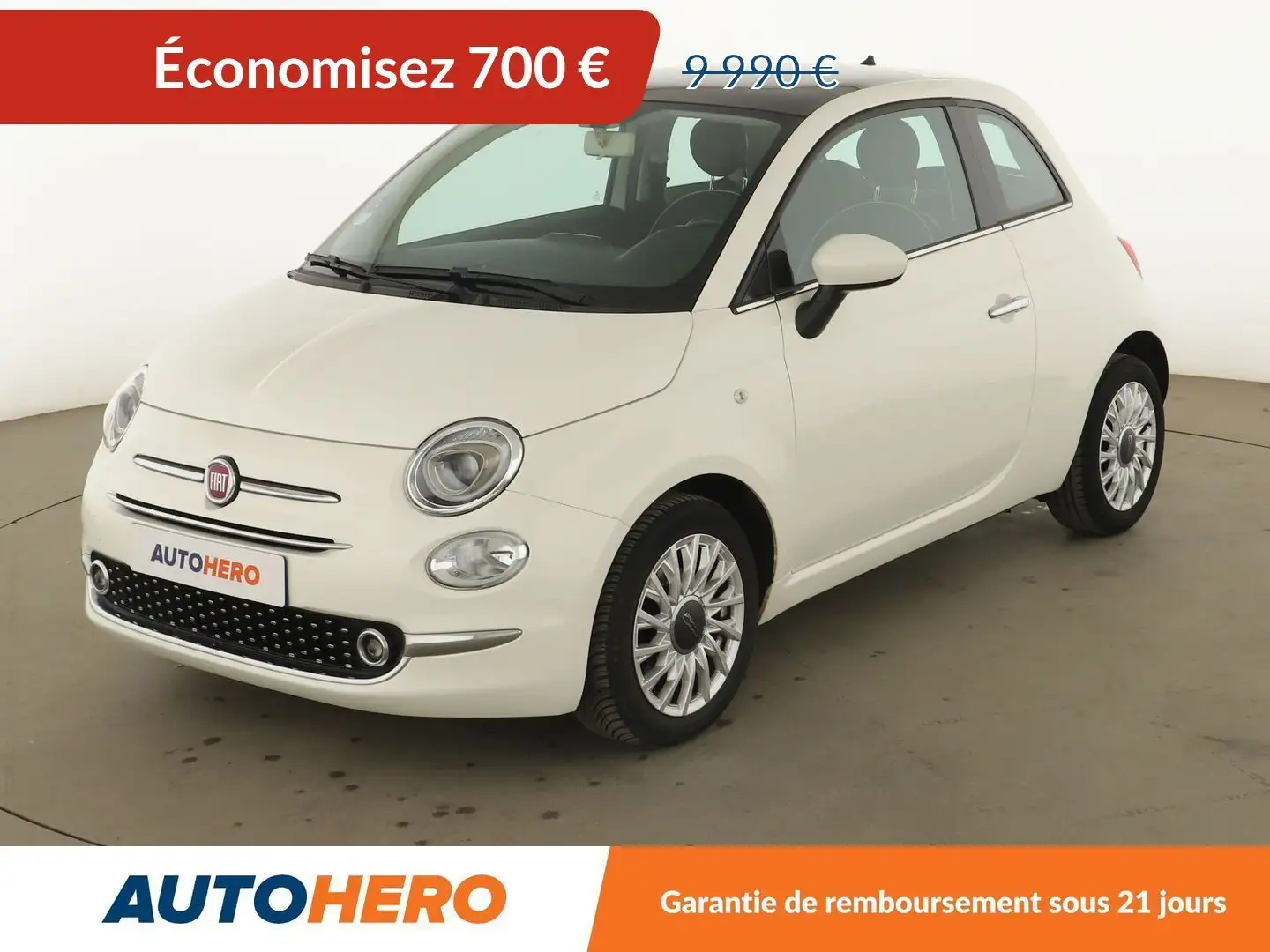 Fiat 500 1.2 Lounge Blanc - 1