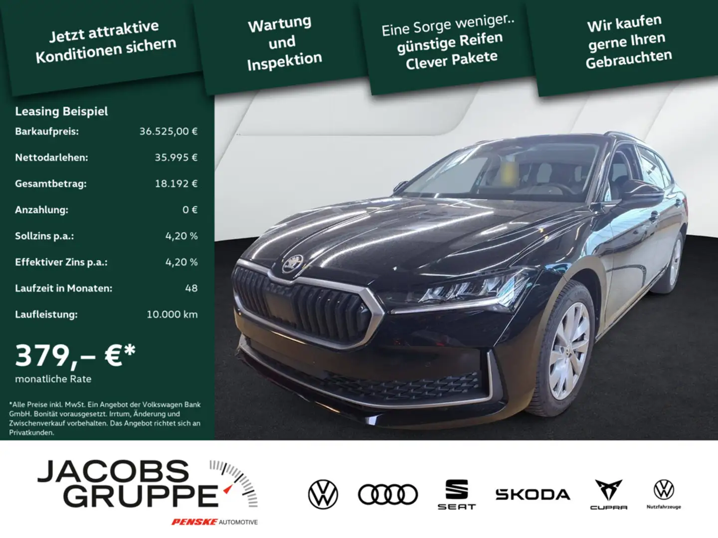 Skoda Superb Combi 1.5 TSI Selection Navi,AHK,ACC,L Zwart - 1