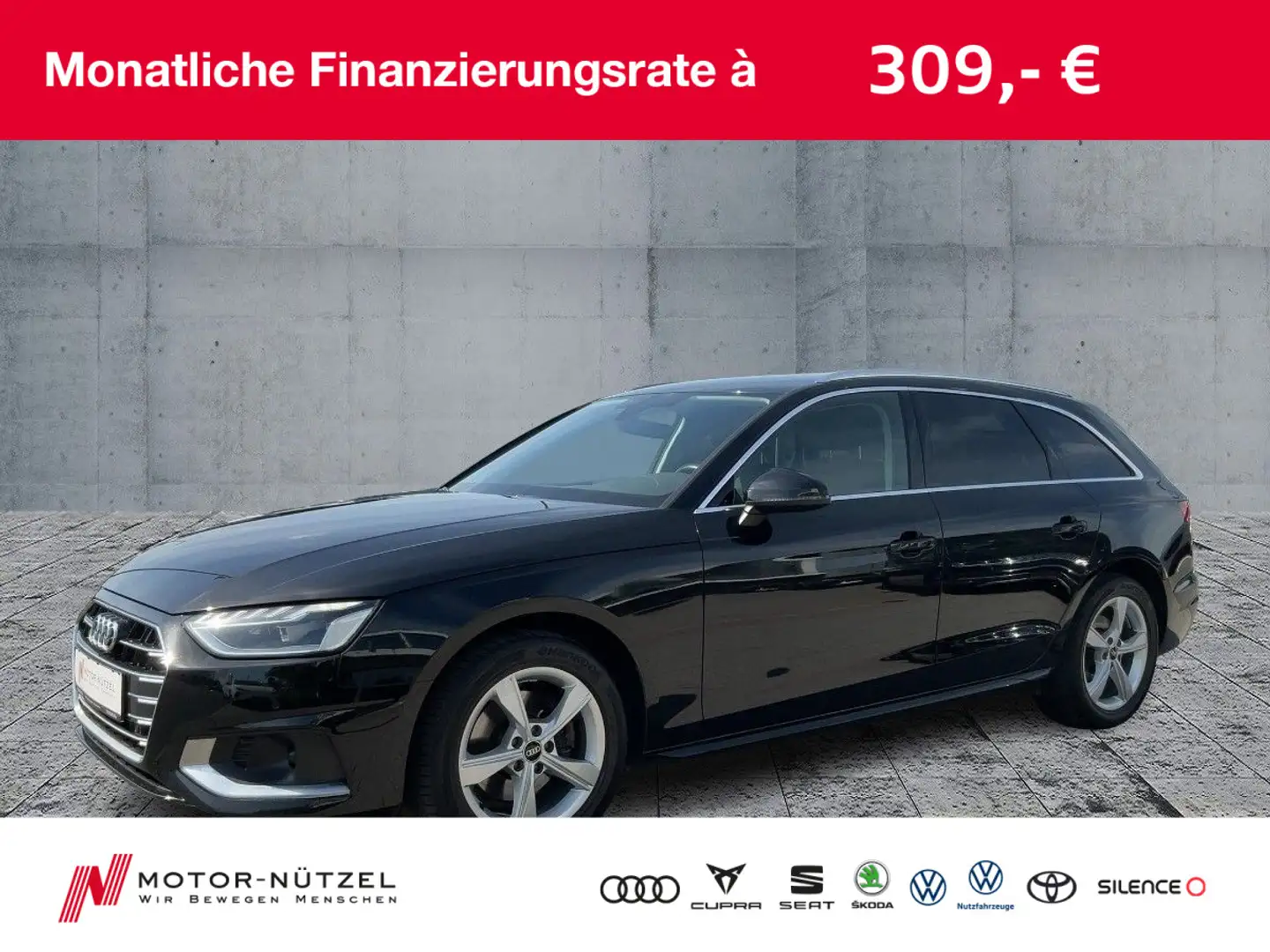 Audi A4 35 TDI S-TR ADVANCED LED+NAVI+2xPDC+ACC Schwarz - 1