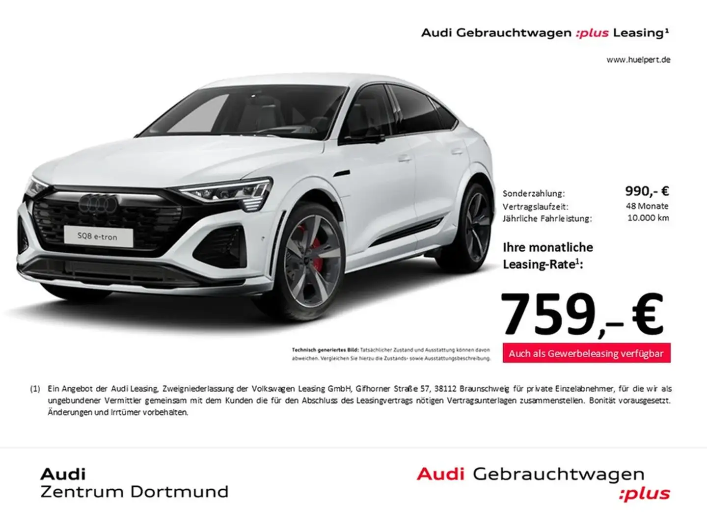 Audi SQ8 e-tron Sportback quattro BLACKPAK B&O LM21 Blanc - 1