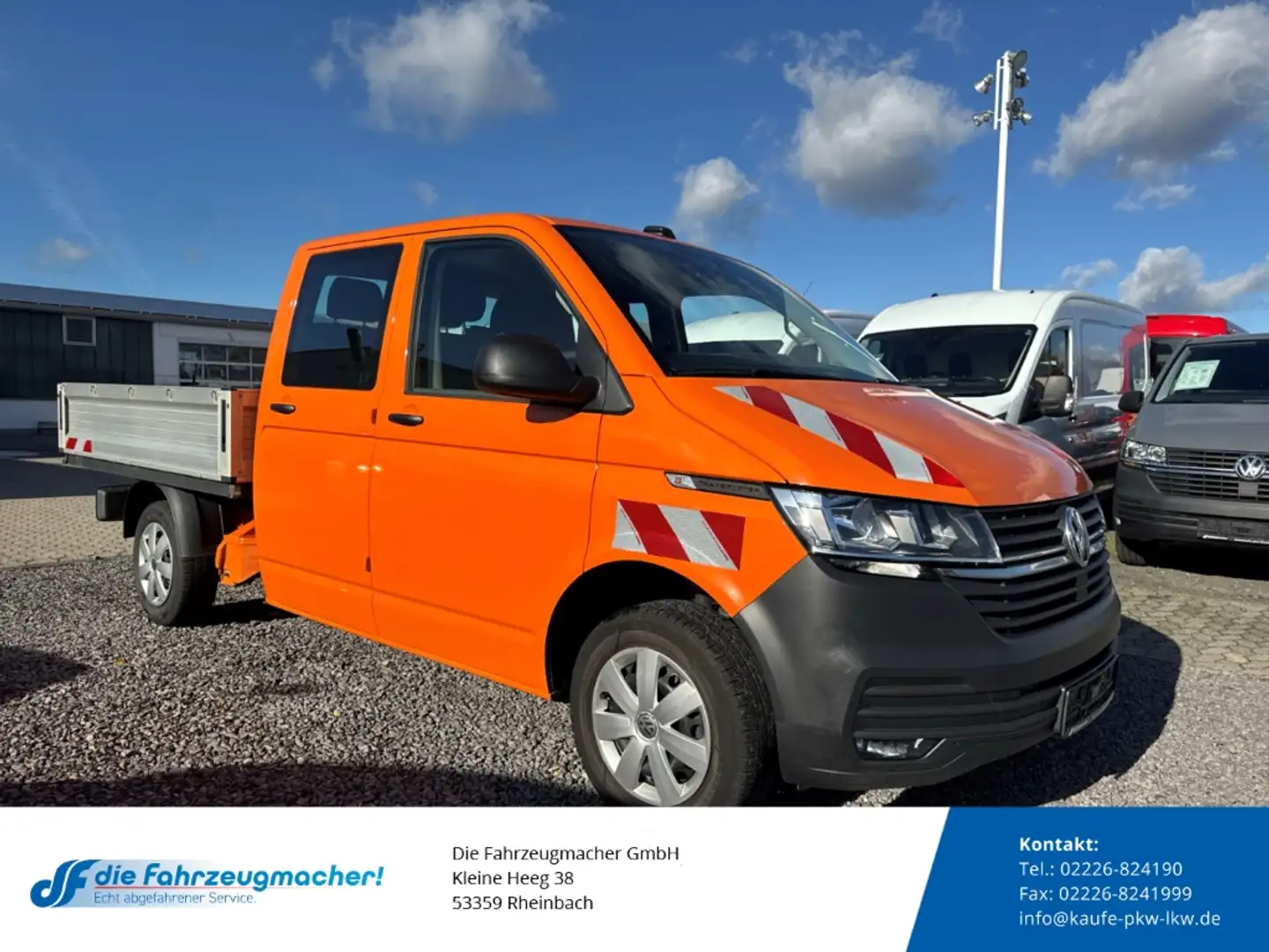 Volkswagen T6.1 Transporter Pritsche 150PS Doppelkabine lang * Orange - 1