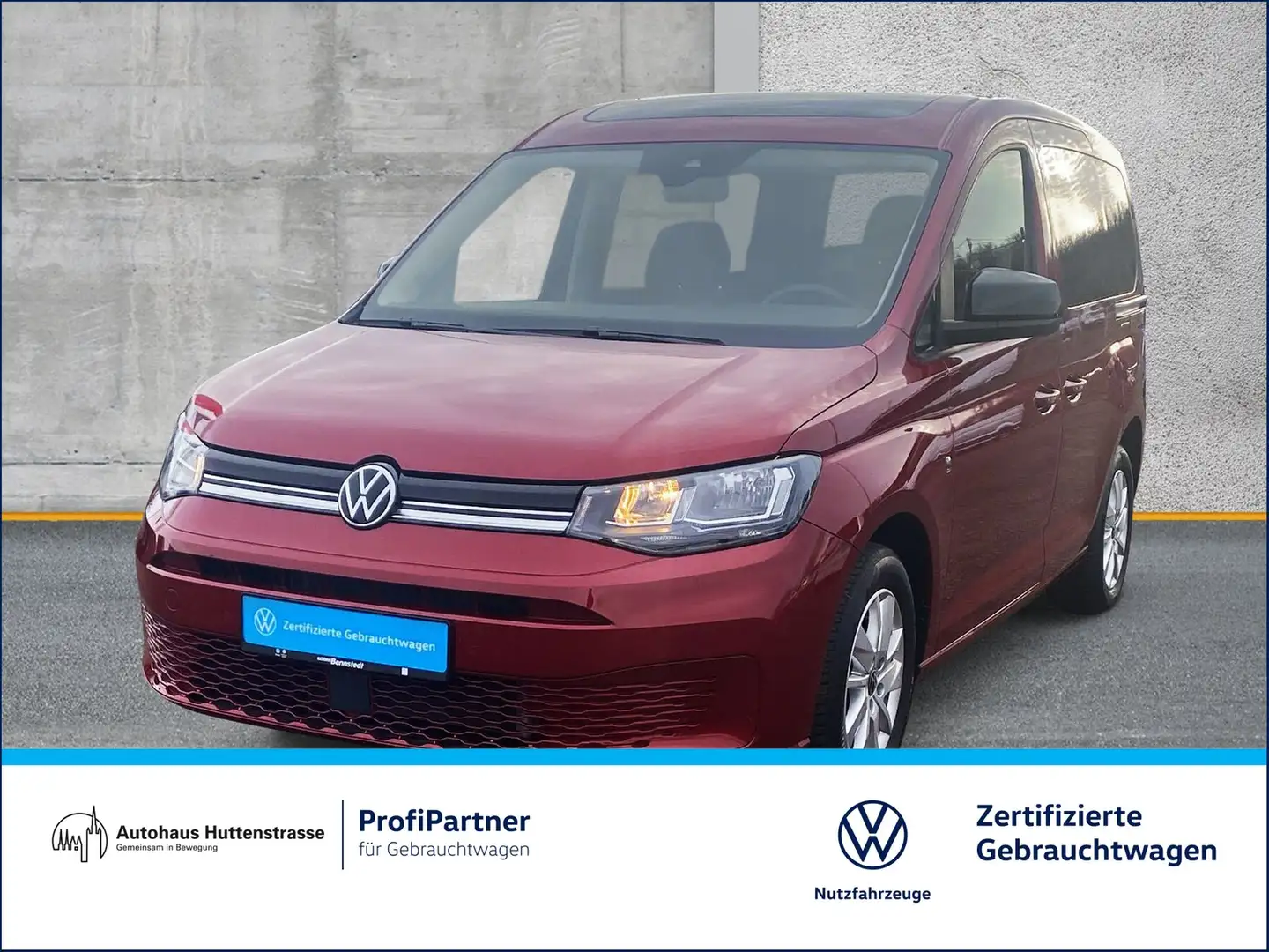Volkswagen Caddy 2.0 TDI Life NAVI KAMERA PANO ACC Rot - 1