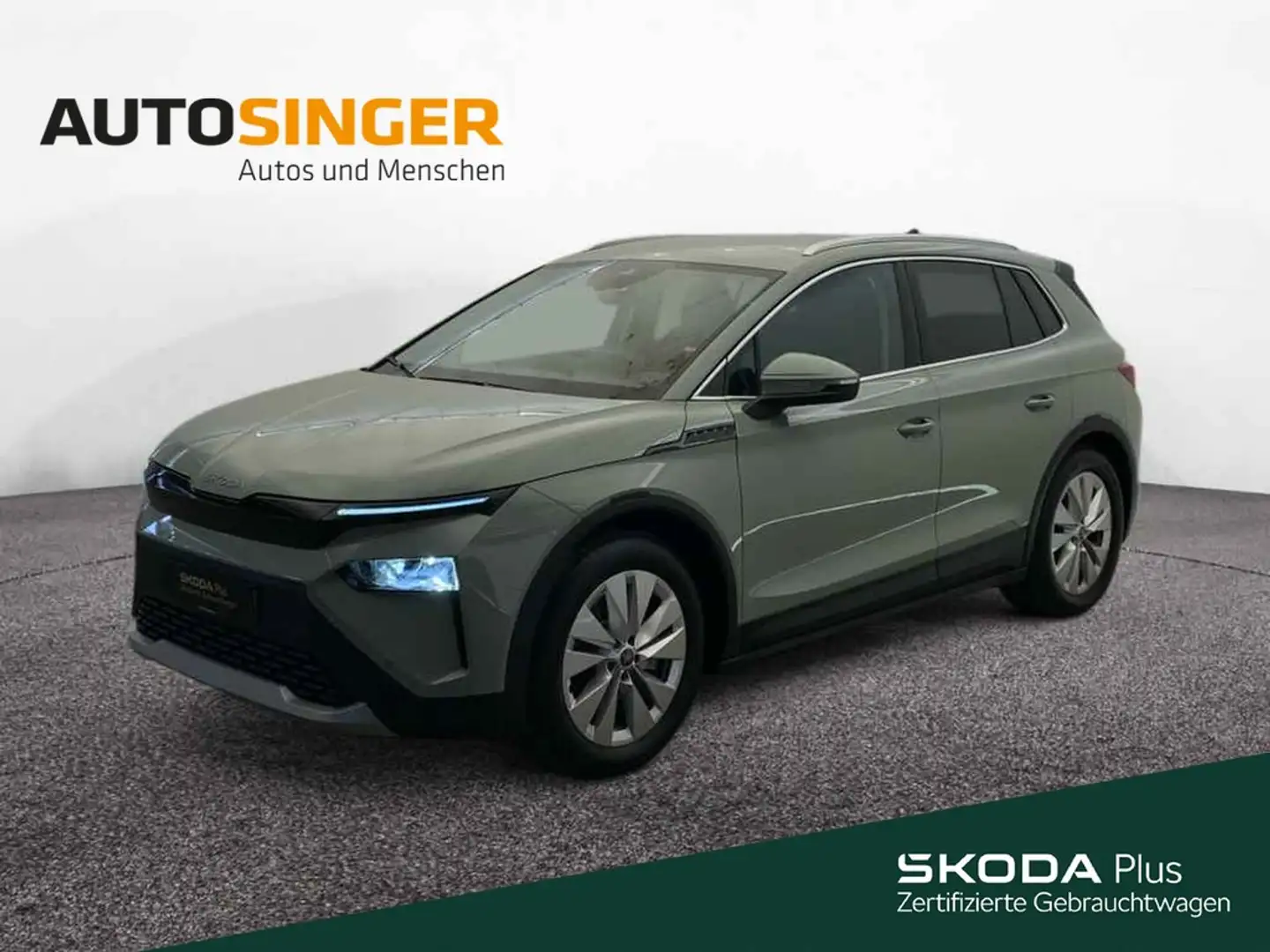 Skoda Elroq 85 *AHK*LED*ACC*NAVI*R-CAM*19"*SHZ*TEL*DAB Grün - 1