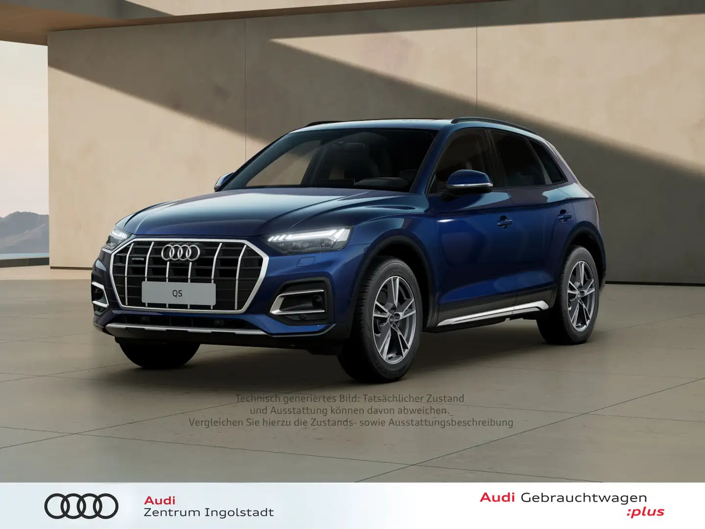 Audi Q5 45 TFSI qu S line MATRIX Pano AHK ACC Rauten Advan Blau - 2