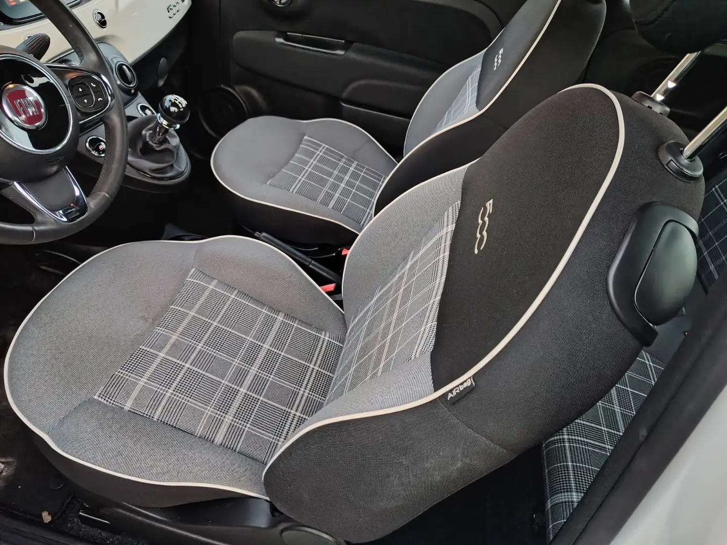 Fiat 500 1.2 Lounge Led-Applecarplay-36000Km-1Proprietario Weiß - 2