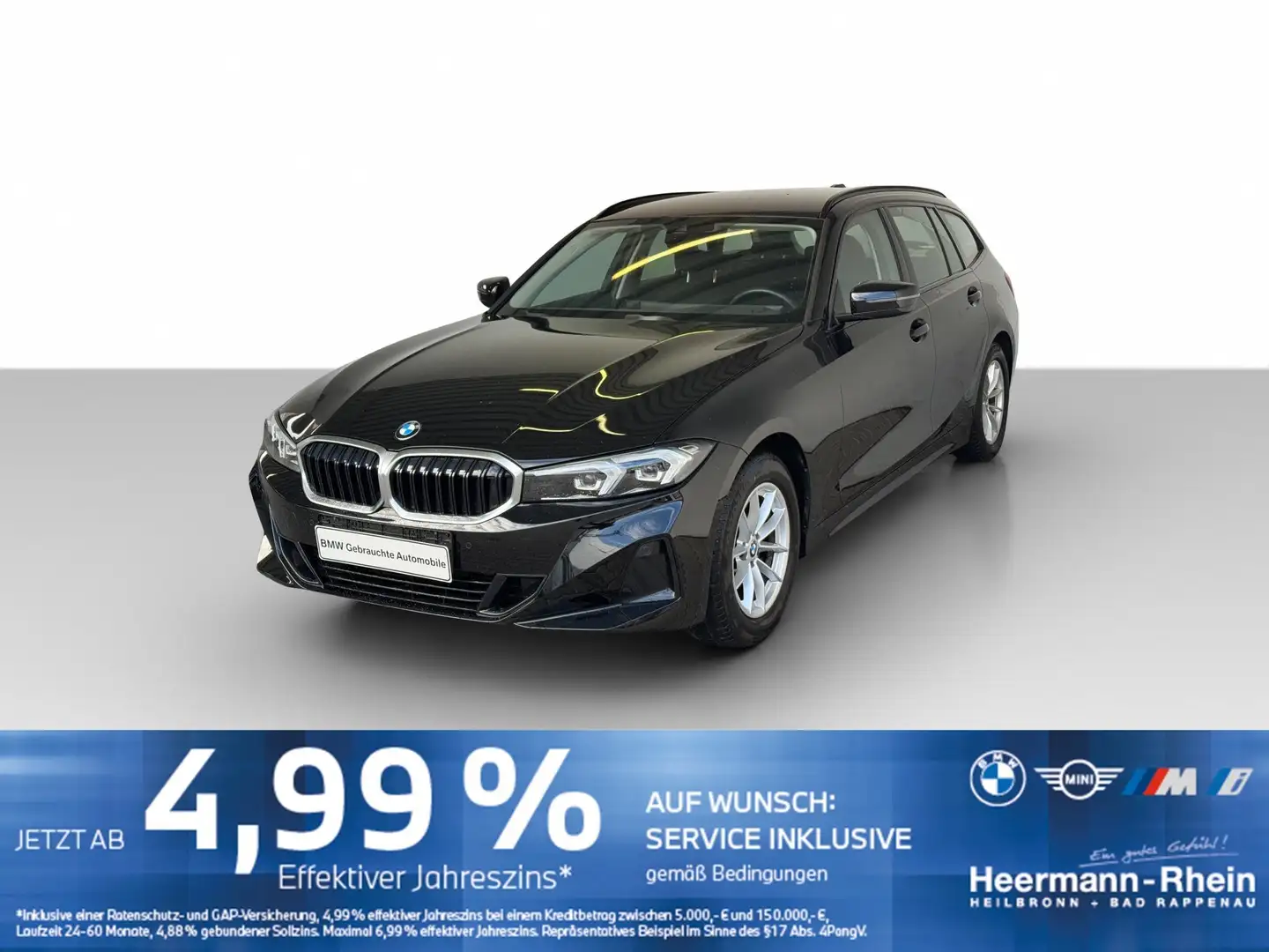 BMW 318 iA Tour. NaviProf.AHK.ParkAss.Tempo.SHZ.DAB Schwarz - 2