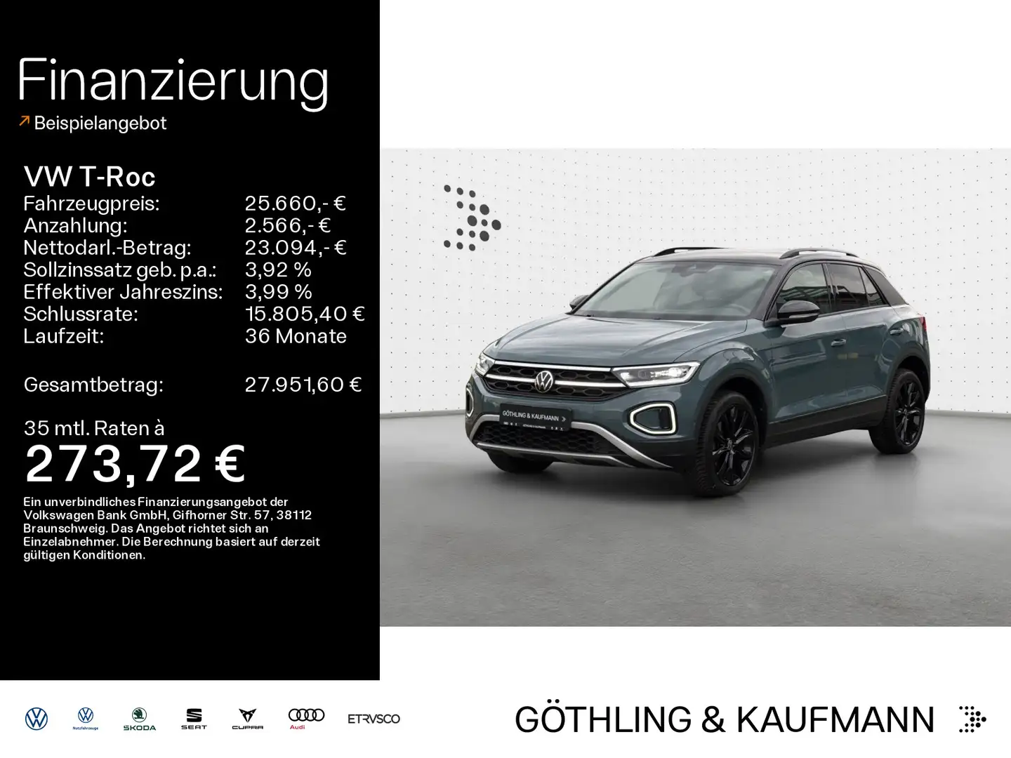 Volkswagen T-Roc Style 1.5 TSI DSG*NAVI*BlackStyle*IQ-Light Blau - 1